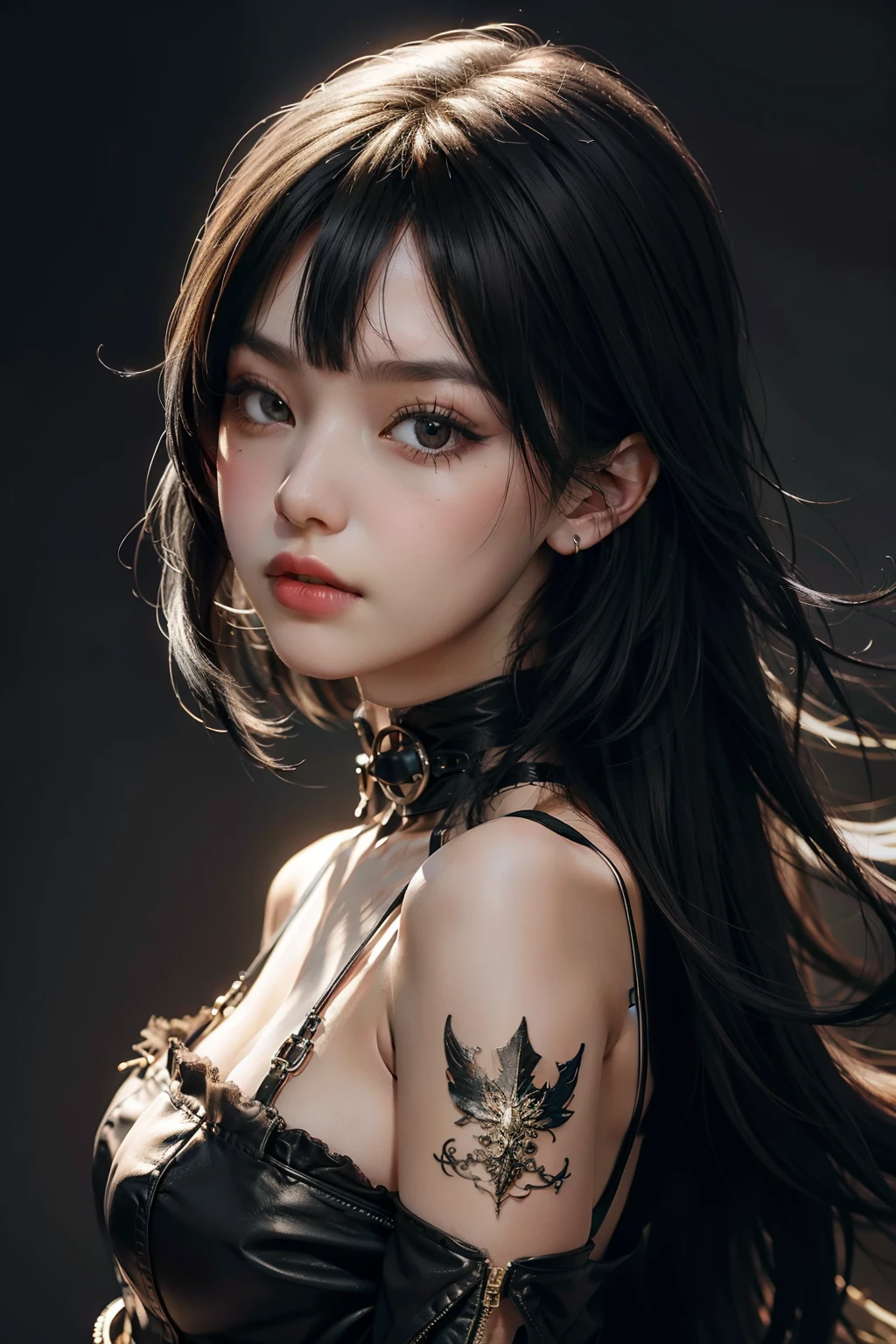 ((masterpiece, 8k, best quality, smooth result, verry detailed face, verry detailed body)),((1girl)),black haired, portrait, pale skin, beutiful, model face, sexy medium chest, softlight, good lighting, tall, 170cm