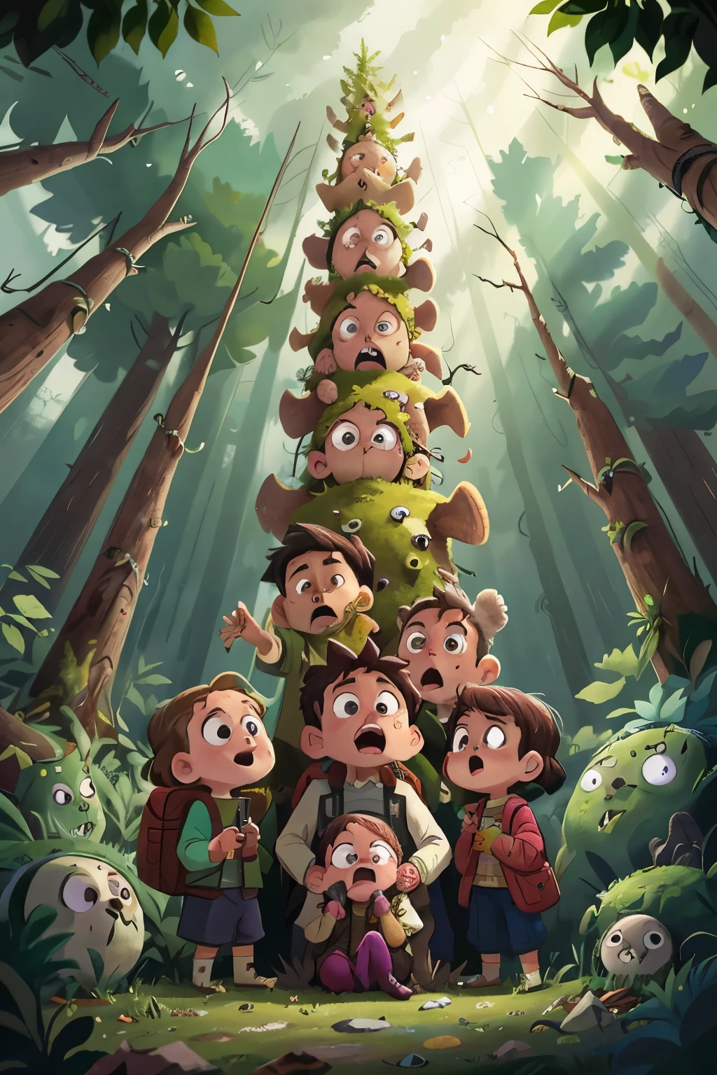 And suddenly, in the heart of the enchanted forest, where the tall trees whispered ancient secrets, a skull-wielding monarch, the Skeleton King, let out a chilling scream. The air trembled with the raw power of his fearsome roar, sending shivers down the spines of any unlucky soul who happened to hear it. Hearing this scream, a group of travelers huddled together, their faces pale with terror. Frightened, they split up, hoping to find the source of this dreadful noise and escape its malevolent grasp.
As Lisa, one of the travelers, emerged from the dark, dense foliage of the forest, she stopped