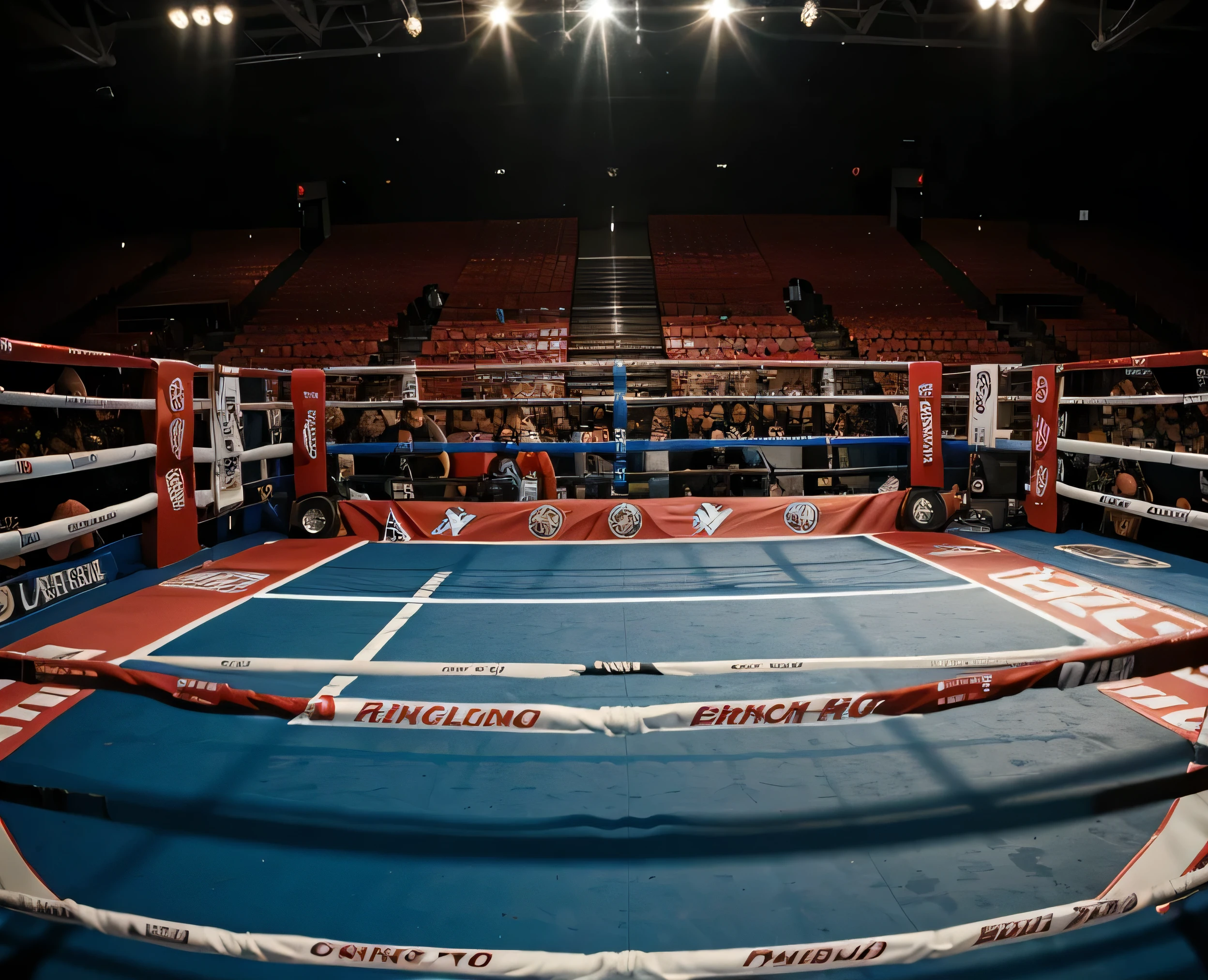 cenario, anel, Boxe, Boxe anel, empty anel, semi-realista, foto