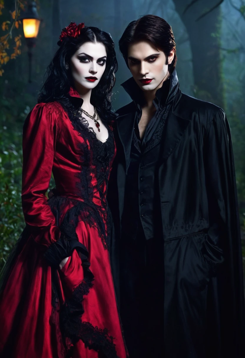 "Gay vampire lovers" refers to a concept where vampire characters in literature, film, or other media are depicted as being in a romantic relationship with each other, and both characters are of the same gender. This concept explores themes of love, desire, and identity within the context of vampire mythology. It often adds a layer of complexity to the traditional vampire narrative, offering new perspectives on relationships and the challenges faced by supernatural beings. This portrayal has been explored in various works of fiction, contributing to the diversity of vampire stories and characters in popular culture.
