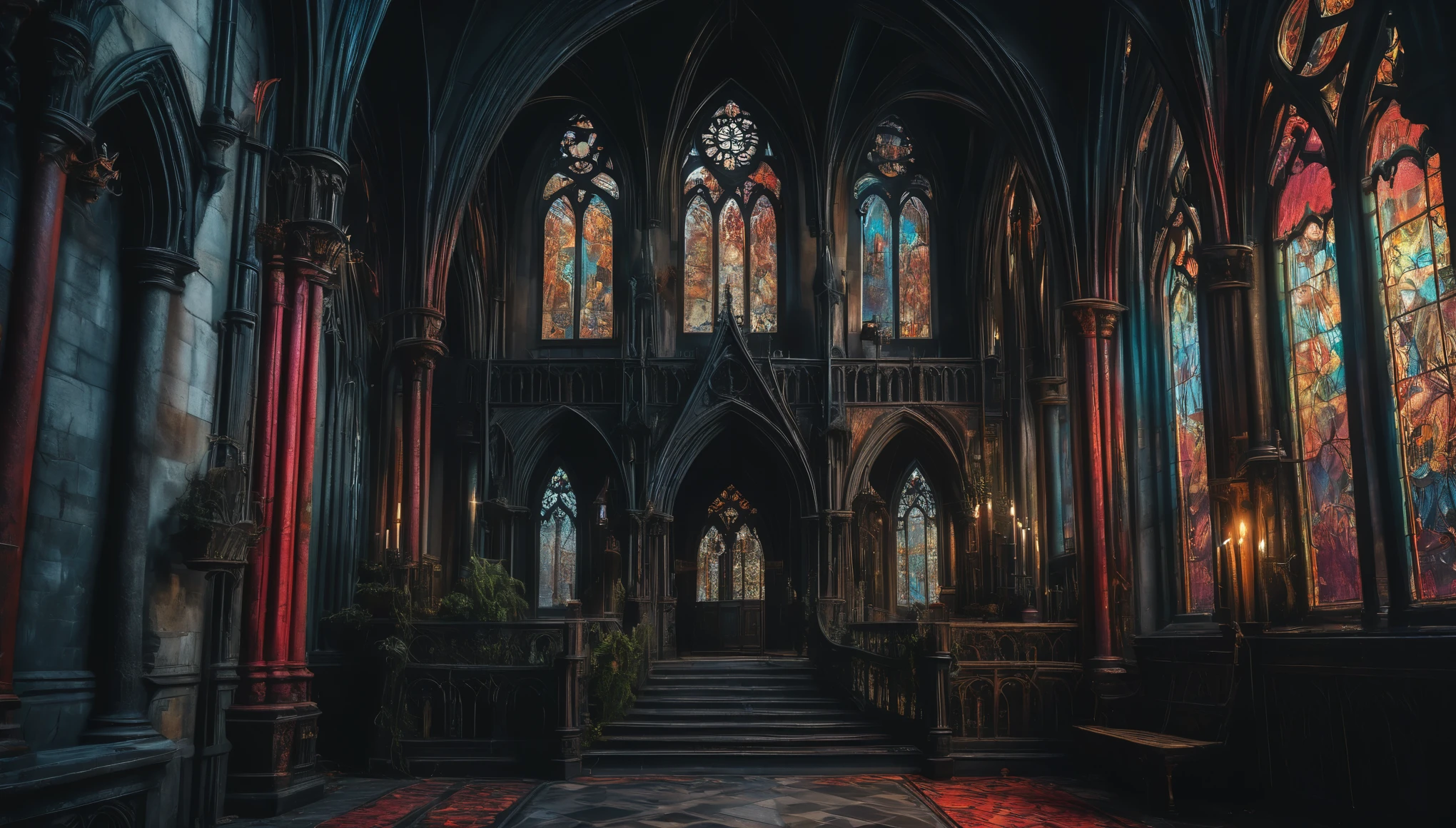 create an image demonstrating the style of ((Gothic)) style, hyper realism, 8k high definition, vibrant colors, sharp focus, insanely detailed