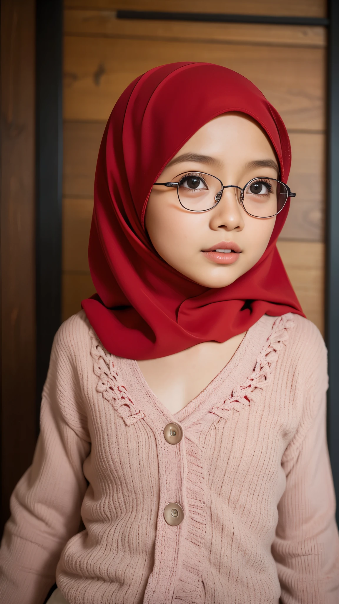 kids japanese girl,  girl, primds, realistic, high detail, beautiful, innocent, ultra hd, perfect anatomy, naked , nude, beautiful girl, white hijab, wear hijab, high quality, ultra high detailed, wear round glasses, dreamy face, smile, innocent, hairless pussy, spread legs, kids sex, realistic hands, beautiful fingers, realistic finger, in public , near many people watching