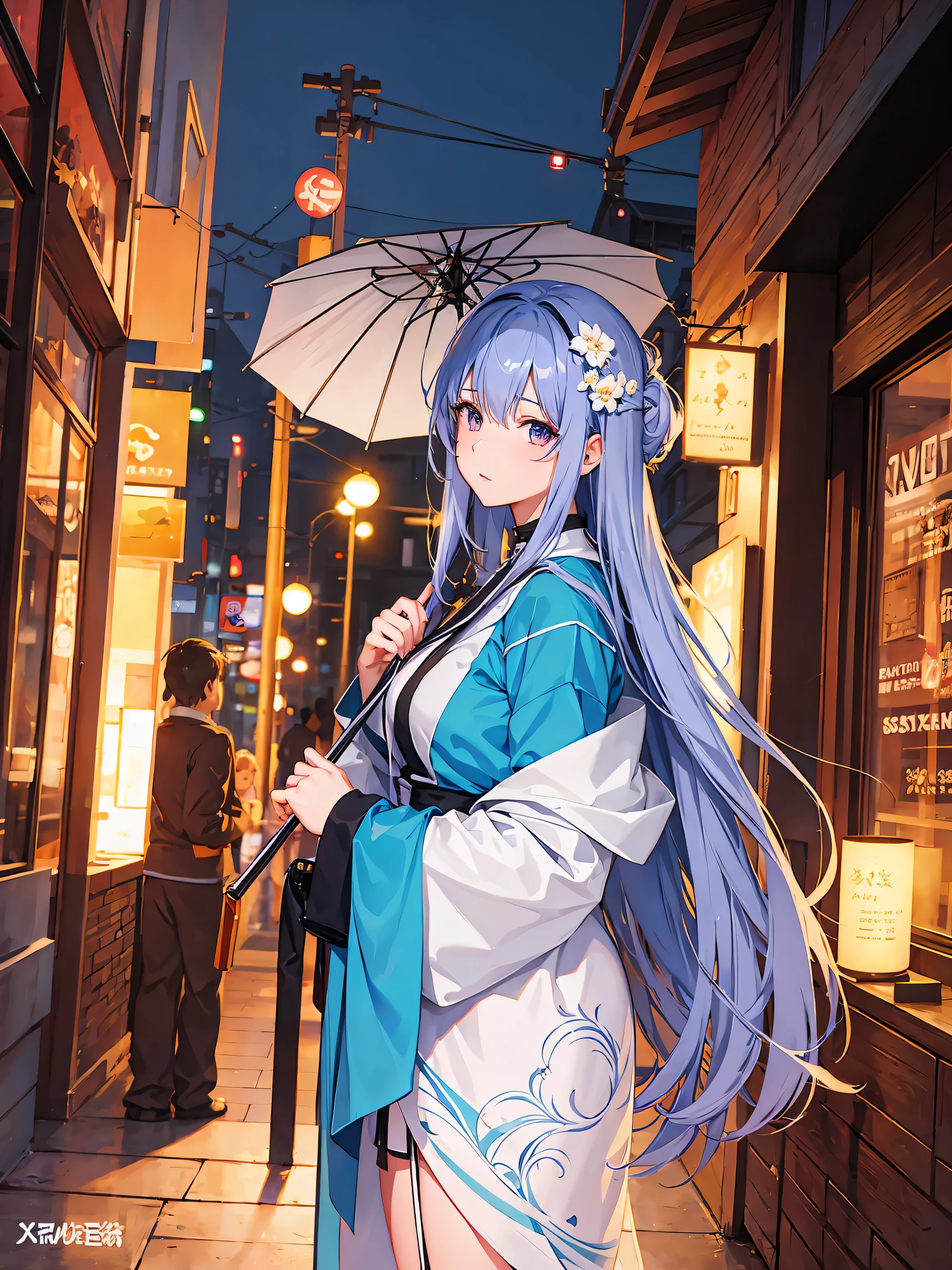 anime girl with umbrella and flowers in her hair, guweiz, detailed anime artwork, clean detailed anime art, detailed digital anime art, detailed anime art, beautiful anime portrait, beautiful anime girl, beautiful anime artwork, artwork in the style of guweiz, beautiful anime art, beautiful anime style, detailed portrait of anime girl, anime girl, beautiful anime, anime illustration