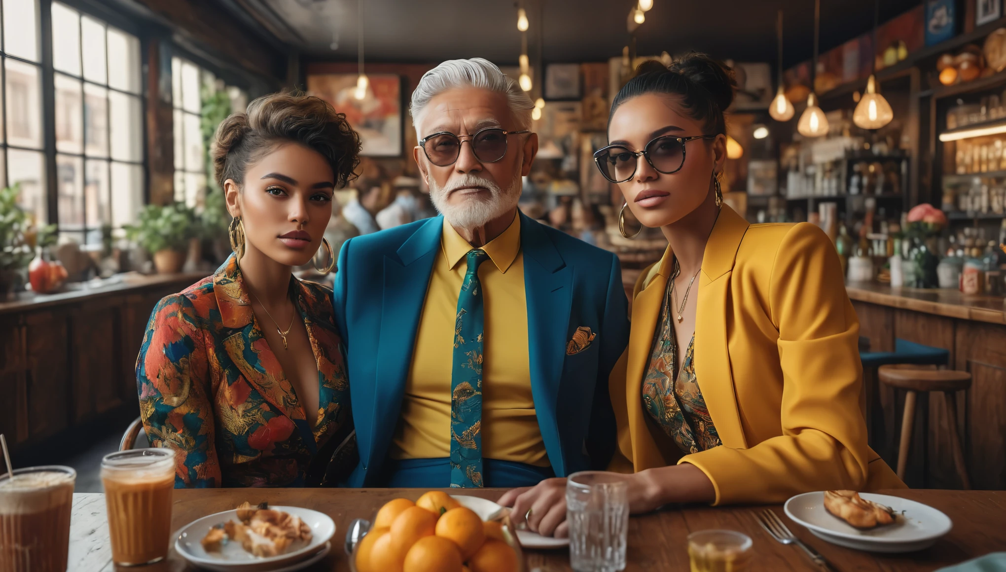 create an image demonstrating the style of ((Grandmillenial)) style, hyper realism, 8k high definition, vibrant colors, sharp focus, insanely detailed