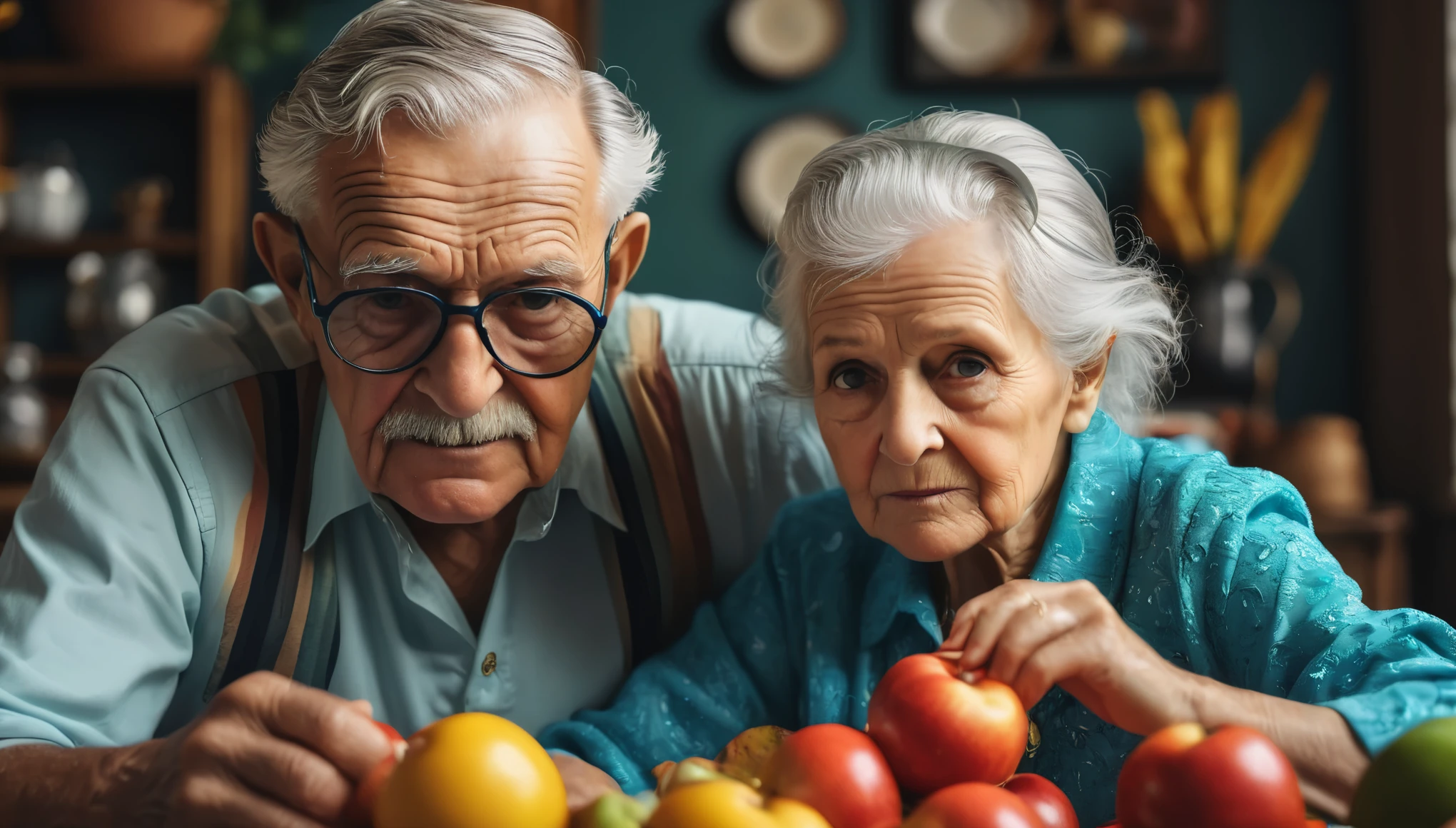 create an image demonstrating the style of ((Grandparentcore)) style, hyper realism, 8k high definition, vibrant colors, sharp focus, insanely detailed