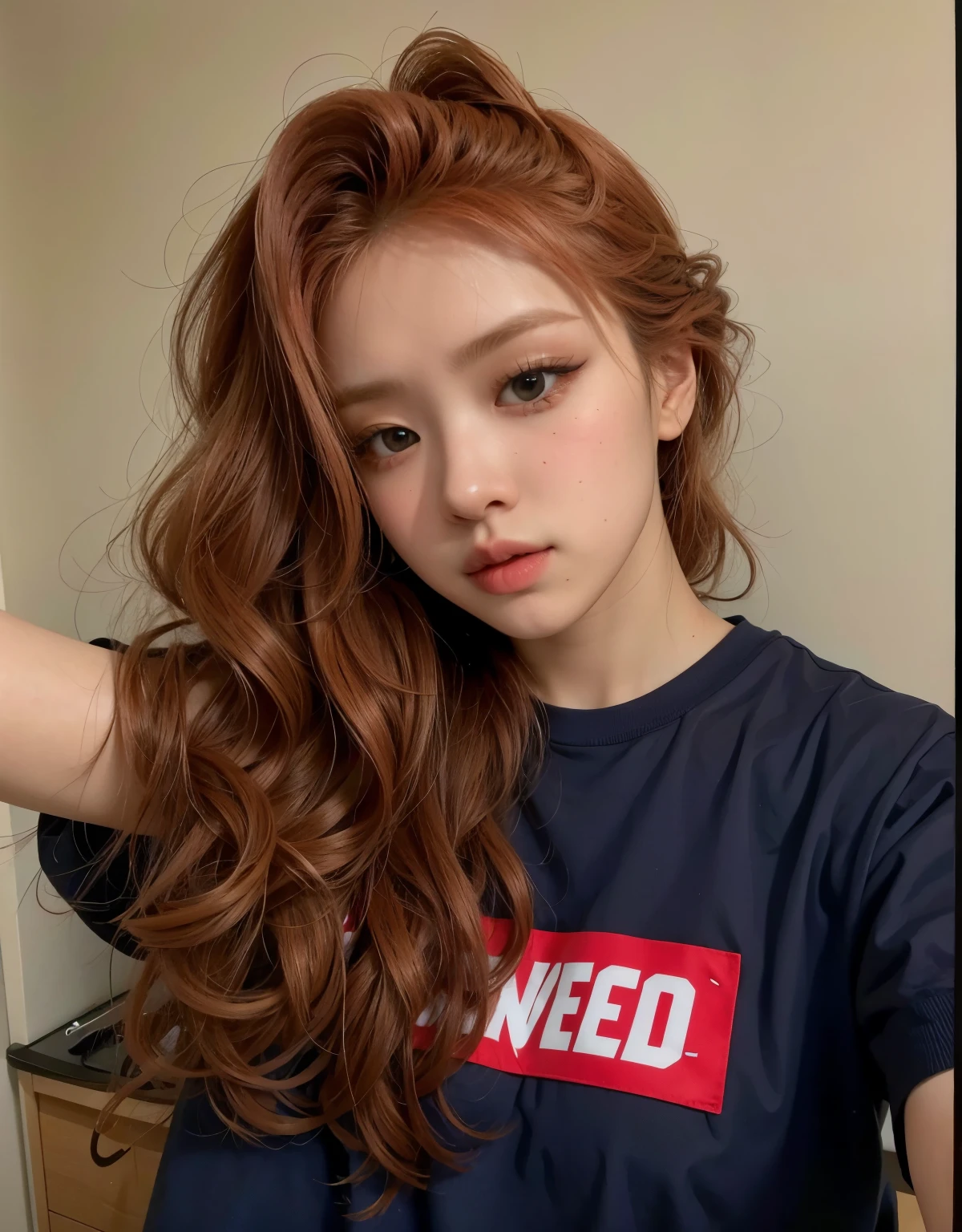 Jennie com cabelo cacheado ruivo Jennie Blackpink ruiva cabelo cacheado cachos