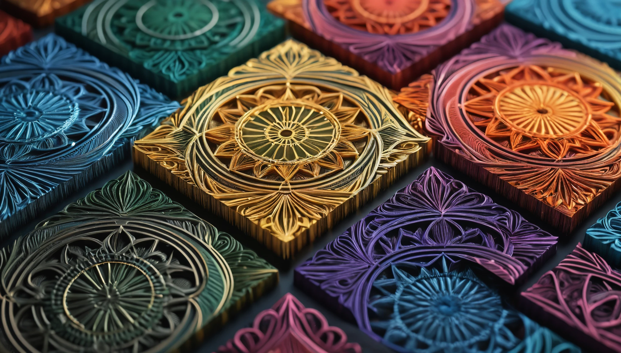 create an image demonstrating the style of ((Guilloche Patterns)) style, hyper realism, 8k high definition, vibrant colors, sharp focus, insanely detailed