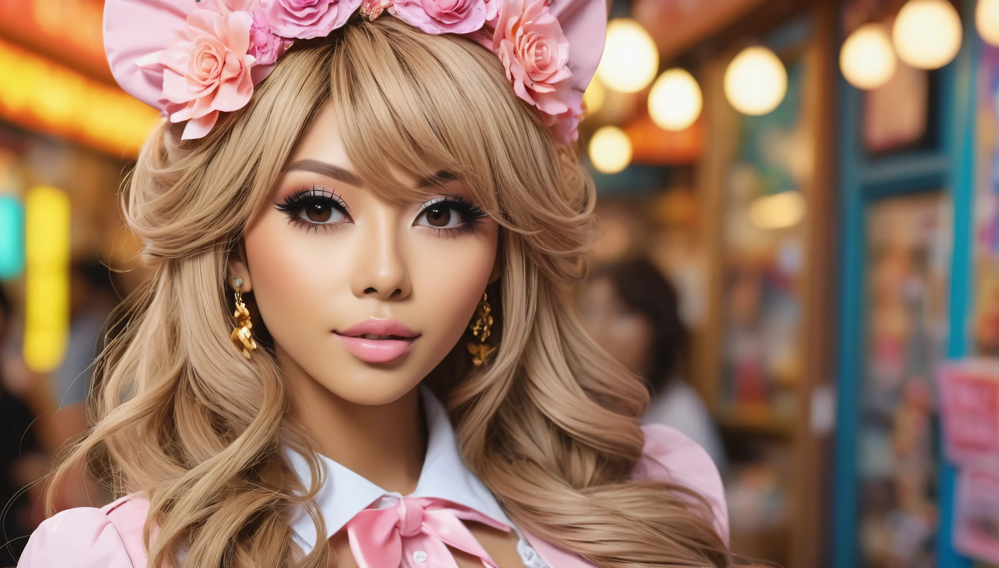 create an image demonstrating the style of ((Gyaru)) style, hyper realism, 8k high definition, vibrant colors, sharp focus, insanely detailed
