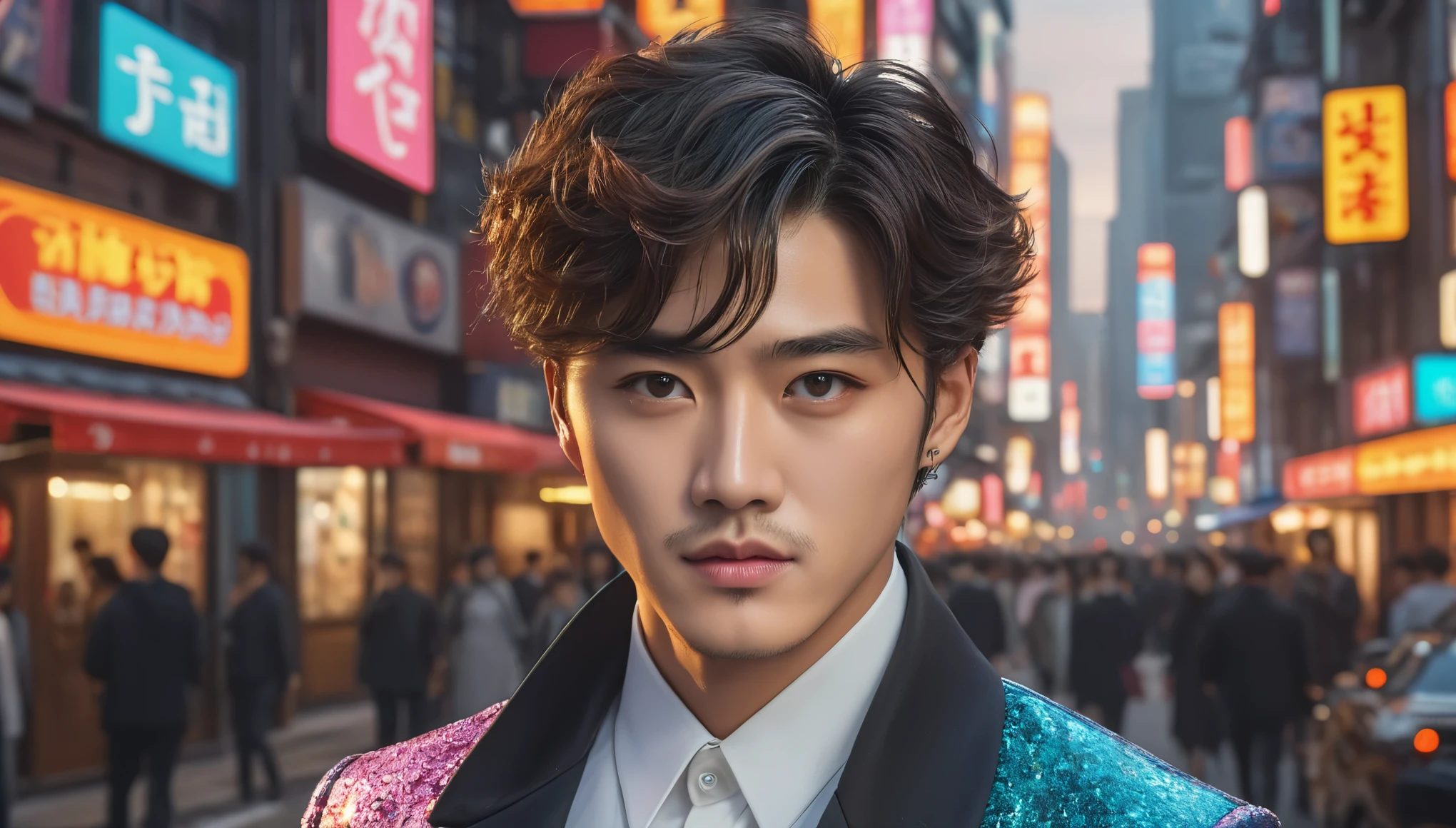 create an image demonstrating the style of ((Hallyu)) style, hyper realism, 8k high definition, vibrant colors, sharp focus, insanely detailed