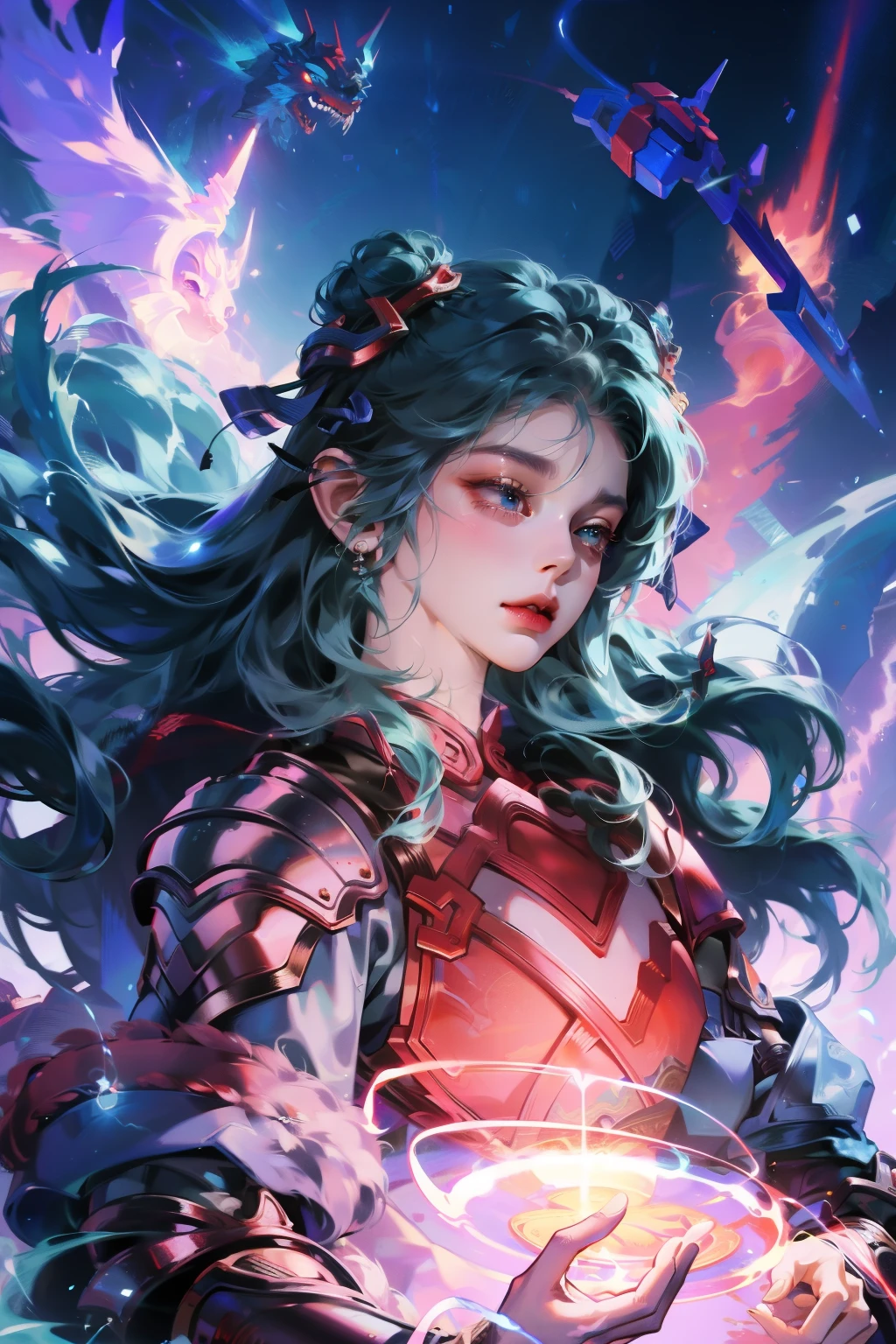 a close up of a woman in a silver and blue dress, chengwei pan on artstation, by Yang J, detailed fantasy art, stunning character art, fanart best artstation, epic exquisite character art, beautiful armor, extremely detailed artgerm, detailed digital anime art, artgerm on artstation pixiv, armor girl