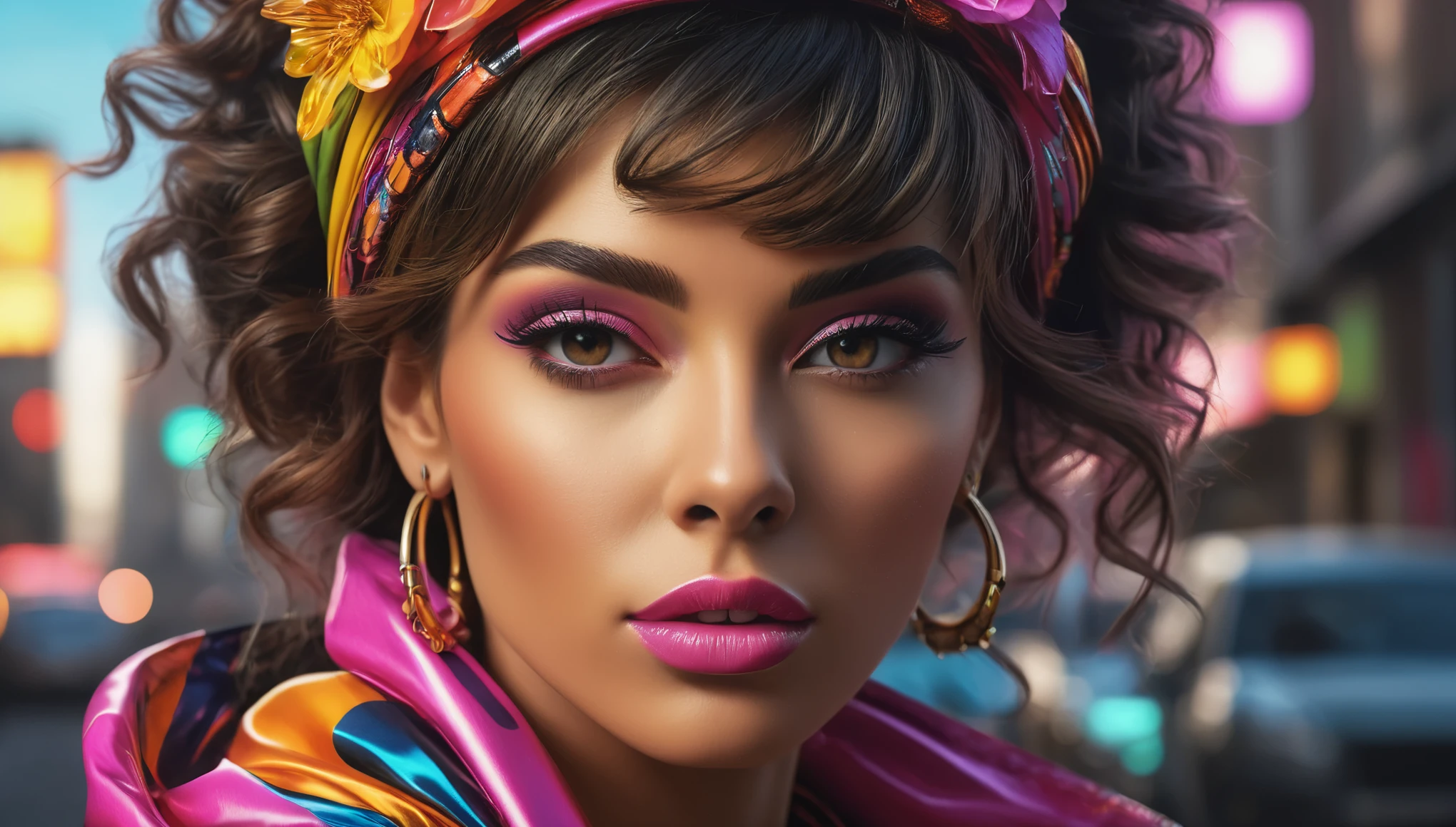create an image demonstrating the style of ((Hi-NRG)) style, hyper realism, 8k high definition, vibrant colors, sharp focus, insanely detailed