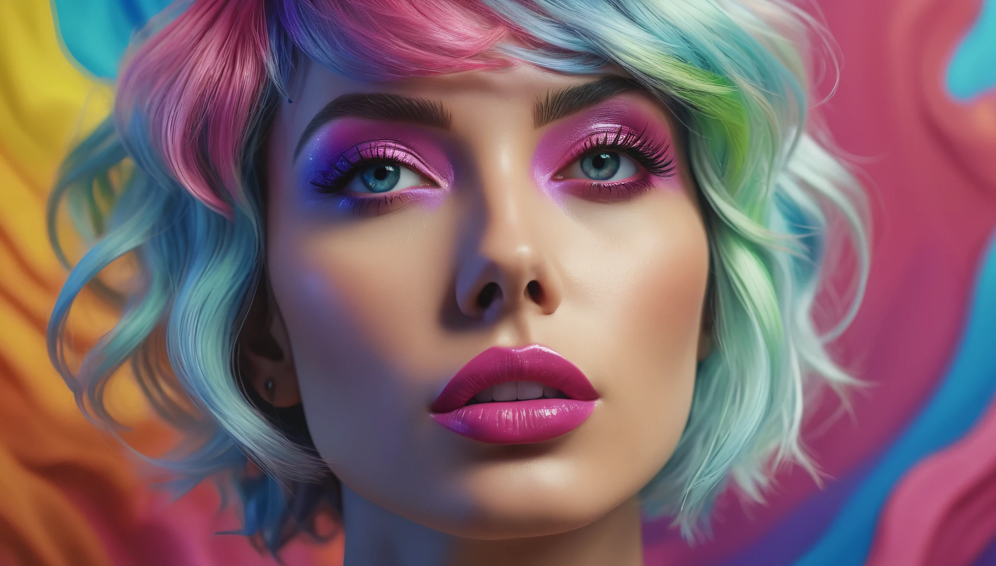 create an image demonstrating the style of ((Holosexual)) style, hyper realism, 8k high definition, vibrant colors, sharp focus, insanely detailed
