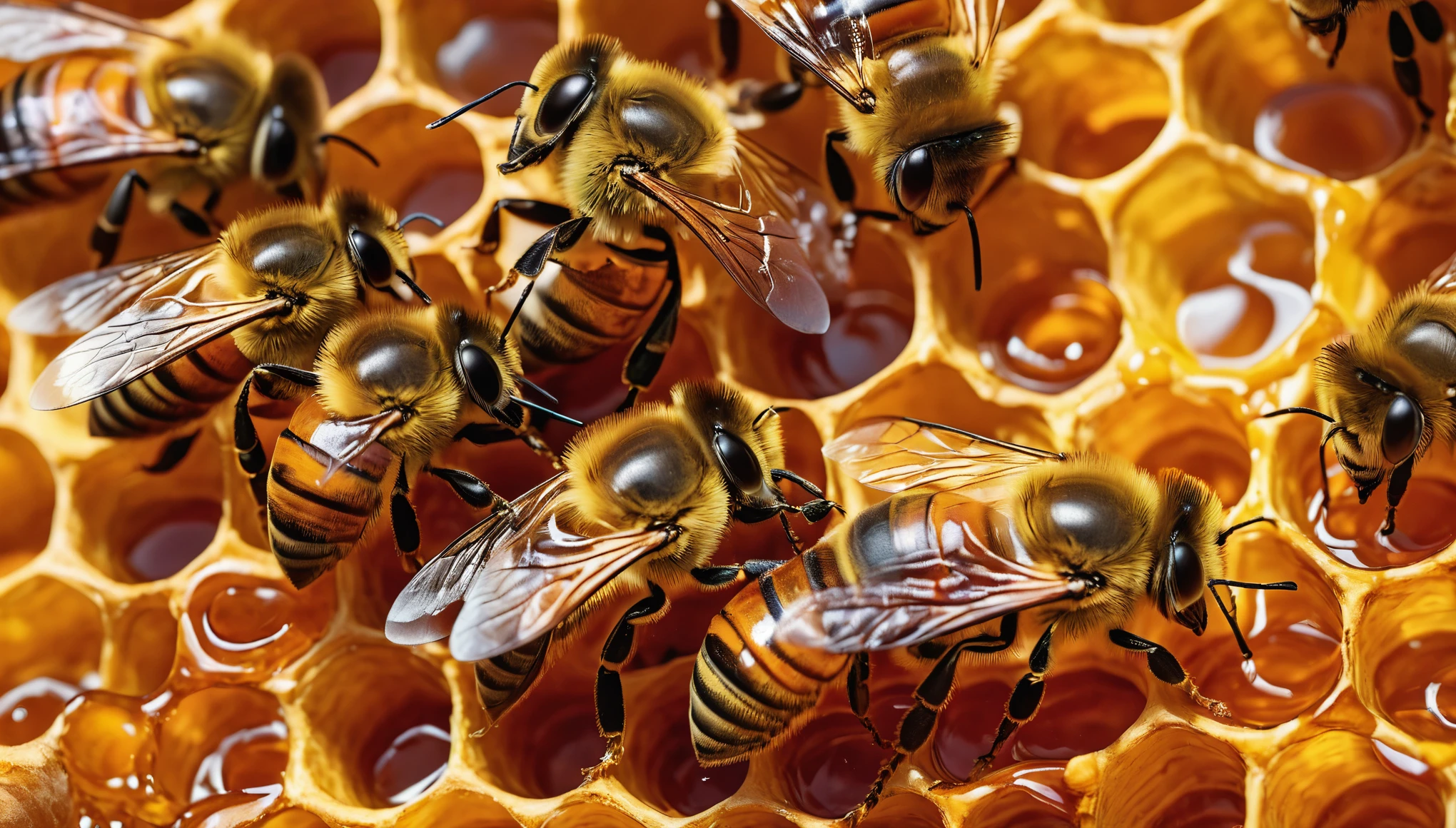 create an image demonstrating the style of ((Honeycore)) style, hyper realism, 8k high definition, vibrant colors, sharp focus, insanely detailed