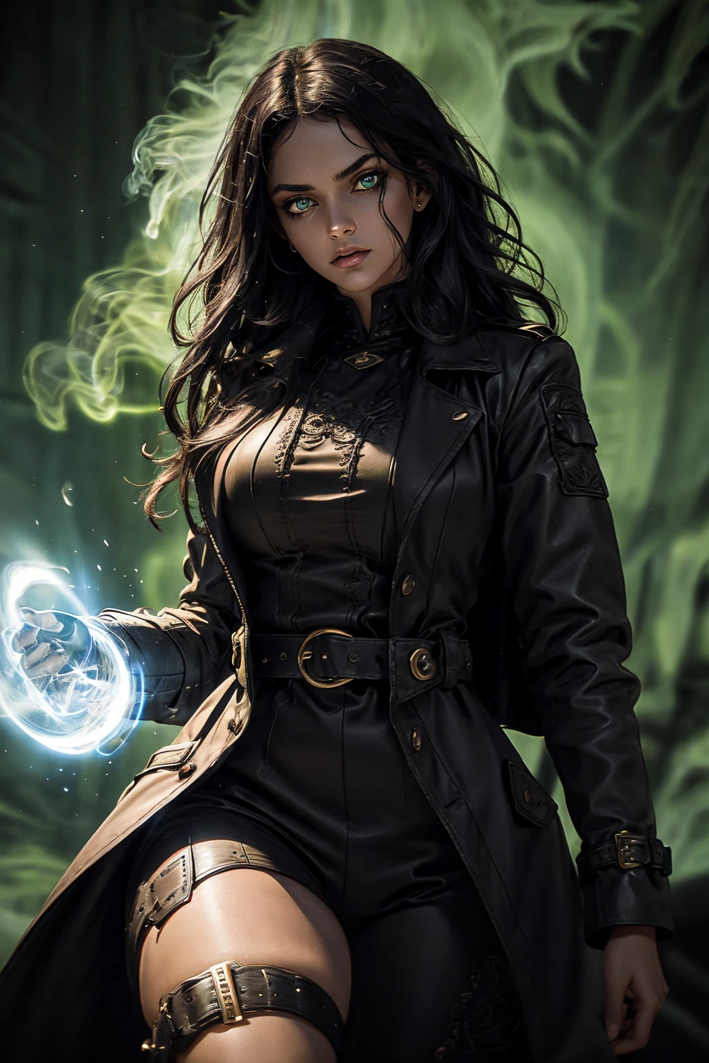A stunning Indian beauty, with dark brown-black long wavy long hair, with mesmerizing feature with a Hopeful smiling expression, finely detailed eyes, happy mood masterpiece, top quality, best quality, official art, beautiful and aesthetic:1.2), (1girl), extreme detailed,(fractal art:1.3), colorful, highest detailed, (masterpiece, best quality:1.3) 1 bright-green-eyed woman, professional digital painting, Unreal Engine 5. In a 1920 setting, holding lavender flowers at a Lavender flower farm, wearing 1930 style clothing, South-Indian woman, olive-skinned woman, masterpiece, top quality, best quality, official art, beautiful and aesthetic:1.2), (1girl), extreme detailed,(fractal art:1.3), colorful, highest detailed, (masterpiece, best quality:1.3) 1 green-eyed woman, professional digital painting, Unreal Engine 5. Wearing embroidered linen blouse, Wearing long pleated skirt, Wearing Moleskin Field Jacket. Long hair, hopeful expression, finely detailed eyes, smiling, epic scene, epic composition, Cinematic Lighting, Volumetric Lighting, ethereal light, intricate details, extremely detailed volumetric rays. Green Eyes. [Beautiful girl, linen shirt and pants, oil painting, Detailed facial features, Sunlight, bright colors, dramatic lighting, expressive eyes and lips, High Resolution, 4K quality, Photorealistic] 1920 clothing, 1930 clothing, red, orange, yellow, blue, purple, pink,
