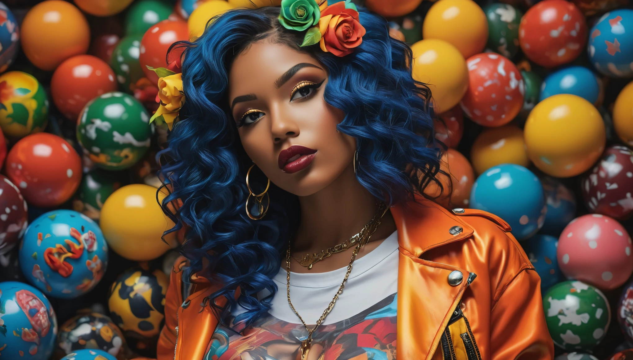 create an image demonstrating the style of ((Hot Topic)) style, hyper realism, 8k high definition, vibrant colors, sharp focus, insanely detailed