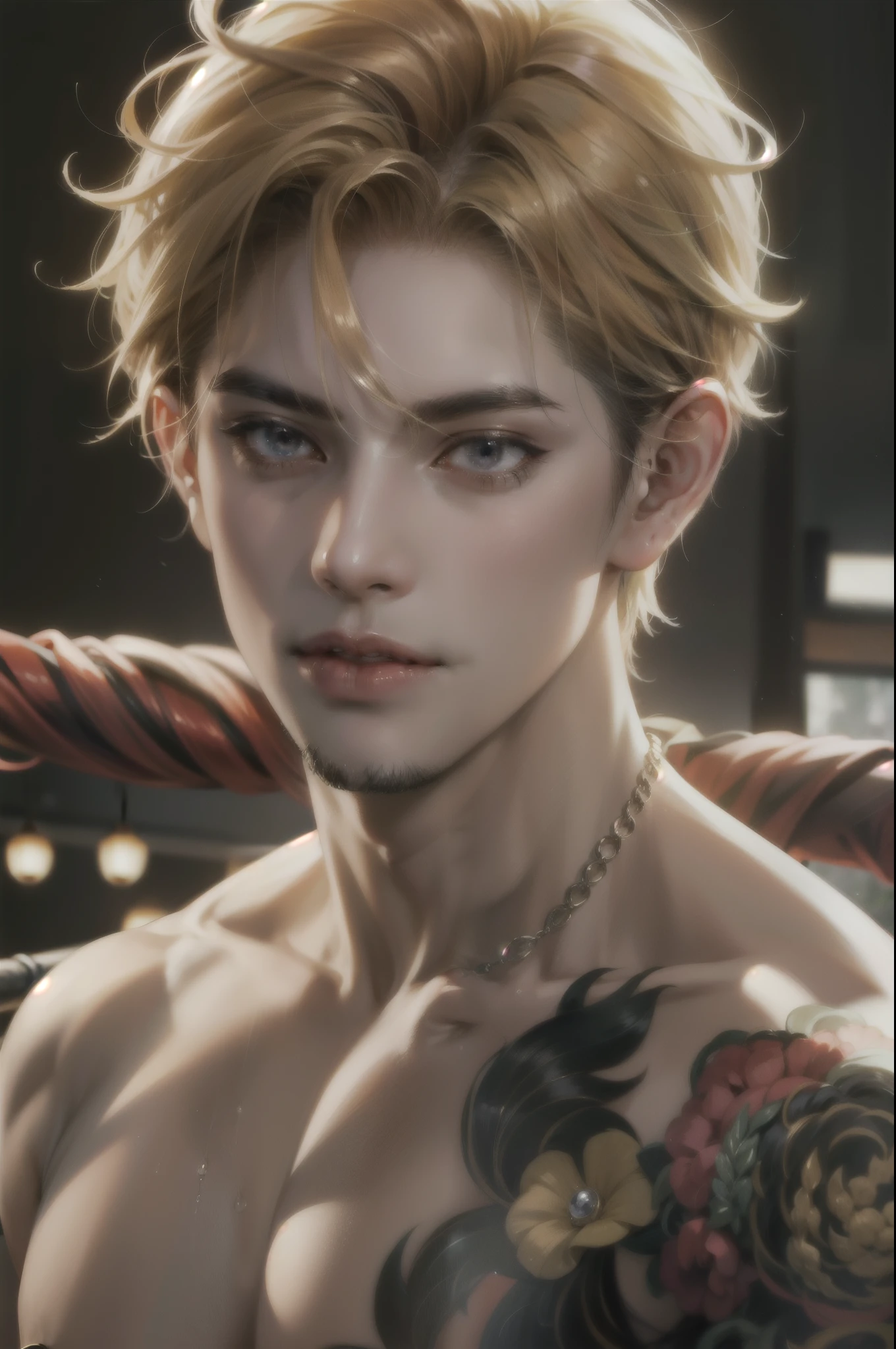 Hombre anime con tatuajes y piercings en un ring de boxeo., fanart exquisito muy detallado, chico guapo en el arte de Demon Slayer, arte detallado del personaje de anime, arte de anime digital detallado, tendencia en artstation pixiv, como personaje de tekken, impresionante retrato de cara de anime, por Yang J., personaje de anime masculino, handsome japanese demon boy, fanart best art station, arte anime limpio y detallado