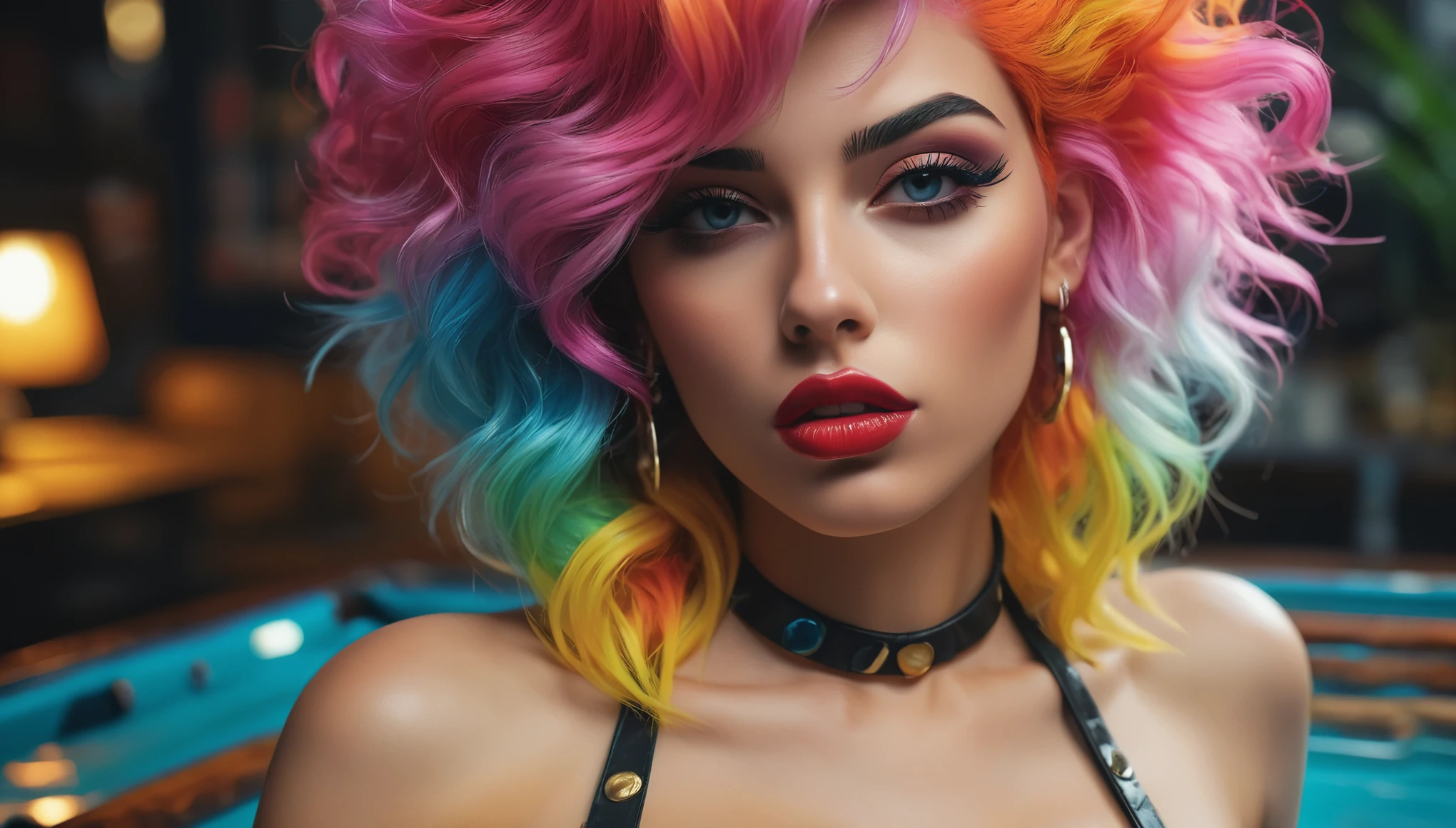 create an image demonstrating the style of ((Indie Sleaze)) style, hyper realism, 8k high definition, vibrant colors, sharp focus, insanely detailed, enormous tits