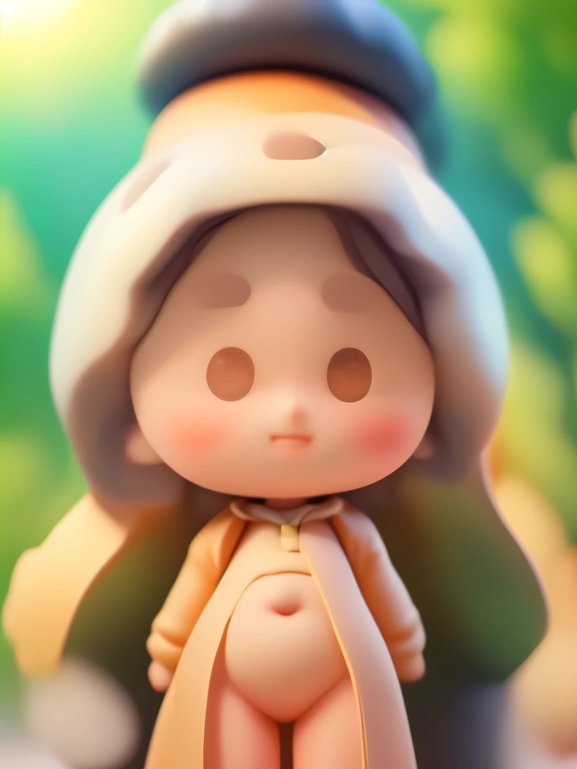 Chibi a little asian boy with a flower in her hair, pixar splash art, ((white skin)), artist used beautiful bright brown eyes, asian boy, mobile game resource, her skin is light, with soft pink colors, rendered in v-ray, lizzo, disney style, chibi proportions, by Ben Enwonwu, behance art