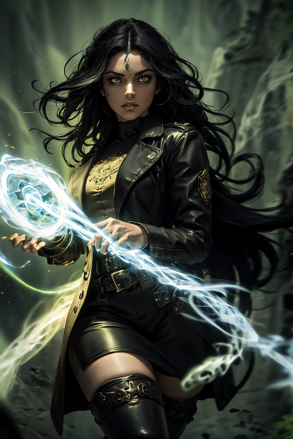 A stunning Indian beauty, with dark brown-black long wavy long hair, with mesmerizing feature with a Hopeful smiling expression, finely detailed eyes, happy mood masterpiece, top quality, best quality, official art, beautiful and aesthetic:1.2), (1girl), extreme detailed,(fractal art:1.3), colorful, highest detailed, (masterpiece, best quality:1.3) 1 bright-green-eyed woman, professional digital painting, Unreal Engine 5. In a 1920 setting, holding lavender flowers at a Lavender flower farm, wearing 1930 style clothing, South-Indian woman, olive-skinned woman, masterpiece, top quality, best quality, official art, beautiful and aesthetic:1.2), (1girl), extreme detailed,(fractal art:1.3), colorful, highest detailed, (masterpiece, best quality:1.3) 1 green-eyed woman, professional digital painting, Unreal Engine 5. Wearing embroidered linen blouse, Wearing long pleated skirt, Wearing Moleskin Field Jacket. Long hair, hopeful expression, finely detailed eyes, smiling, epic scene, epic composition, Cinematic Lighting, Volumetric Lighting, ethereal light, intricate details, extremely detailed volumetric rays. Green Eyes. [Beautiful girl, linen shirt and pants, oil painting, Detailed facial features, Sunlight, bright colors, dramatic lighting, expressive eyes and lips, High Resolution, 4K quality, Photorealistic] 1920 clothing, 1930 clothing, red, orange, yellow, blue, purple, pink,
