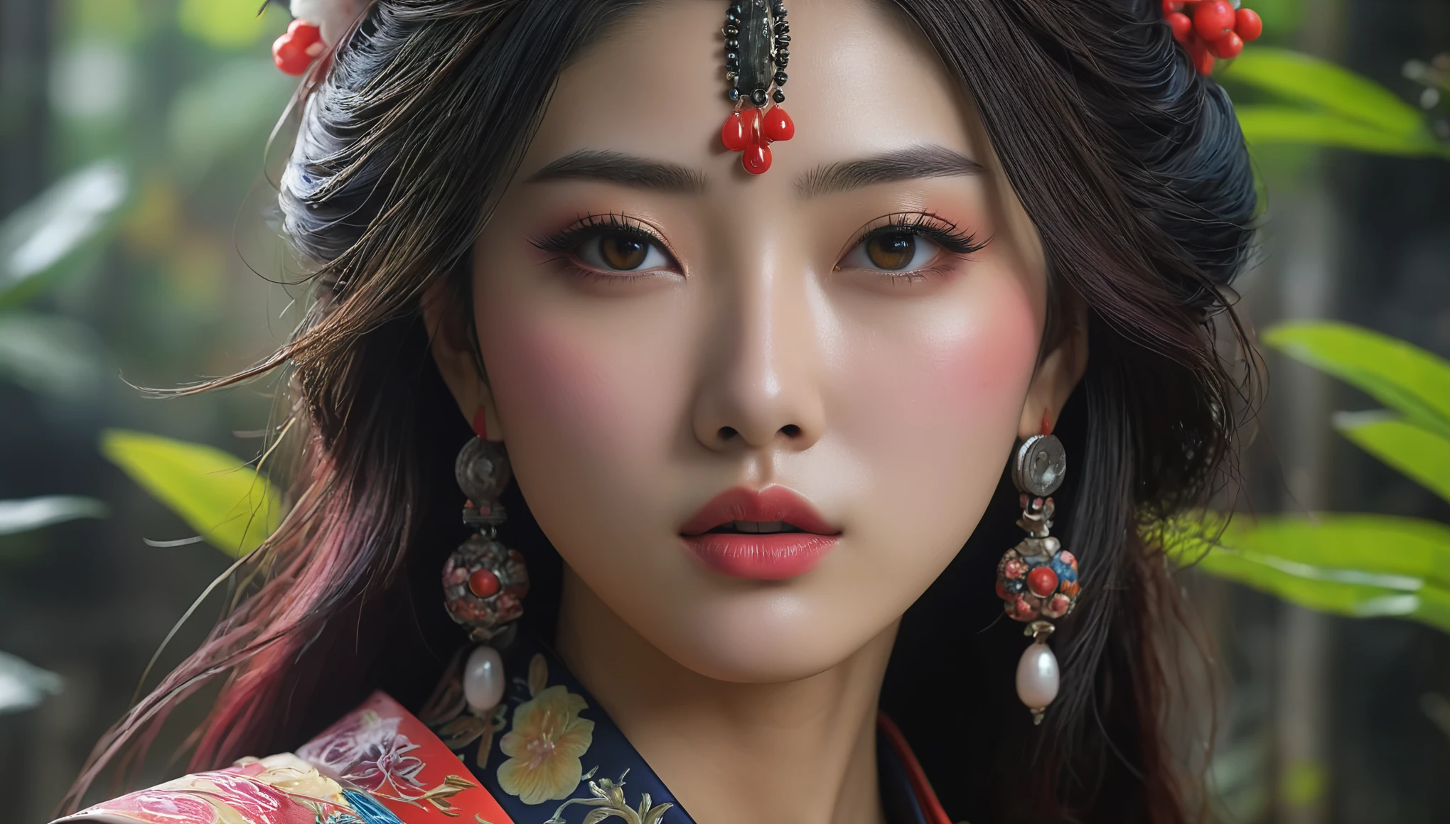 create an image demonstrating the style of ((Jirai Kei)) style, hyper realism, 8k high definition, vibrant colors, sharp focus, insanely detailed, enormous tits