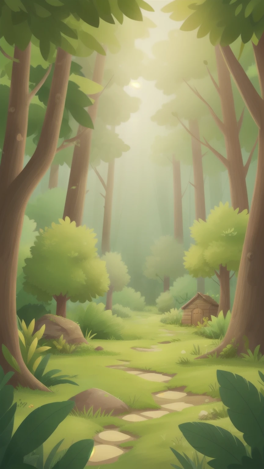 Map of the forest，Simple，Vector，Tile，Top view