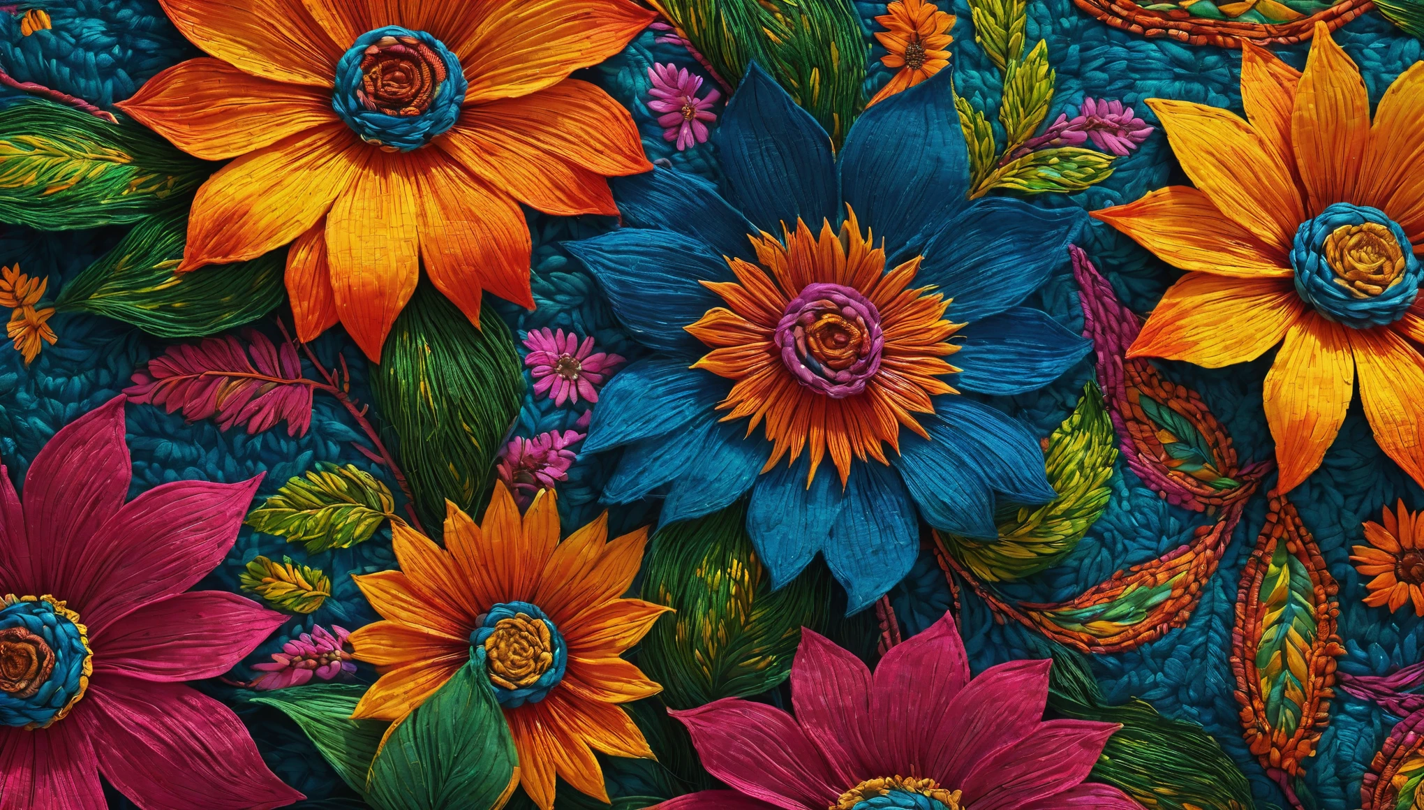 create an image demonstrating the style of ((Kantha)) style, hyper realism, 8k high definition, vibrant colors, sharp focus, insanely detailed