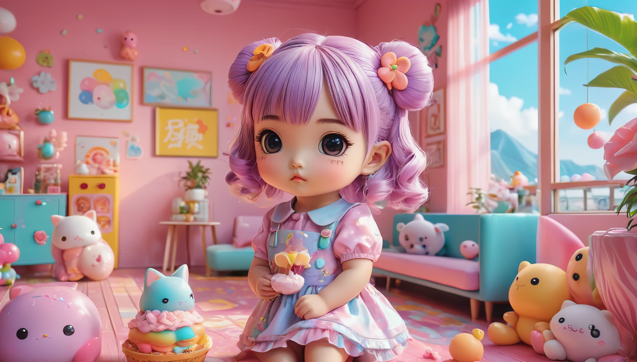create an image demonstrating the style of ((Kawaii)) style, hyper realism, 8k high definition, vibrant colors, sharp focus, insanely detailed