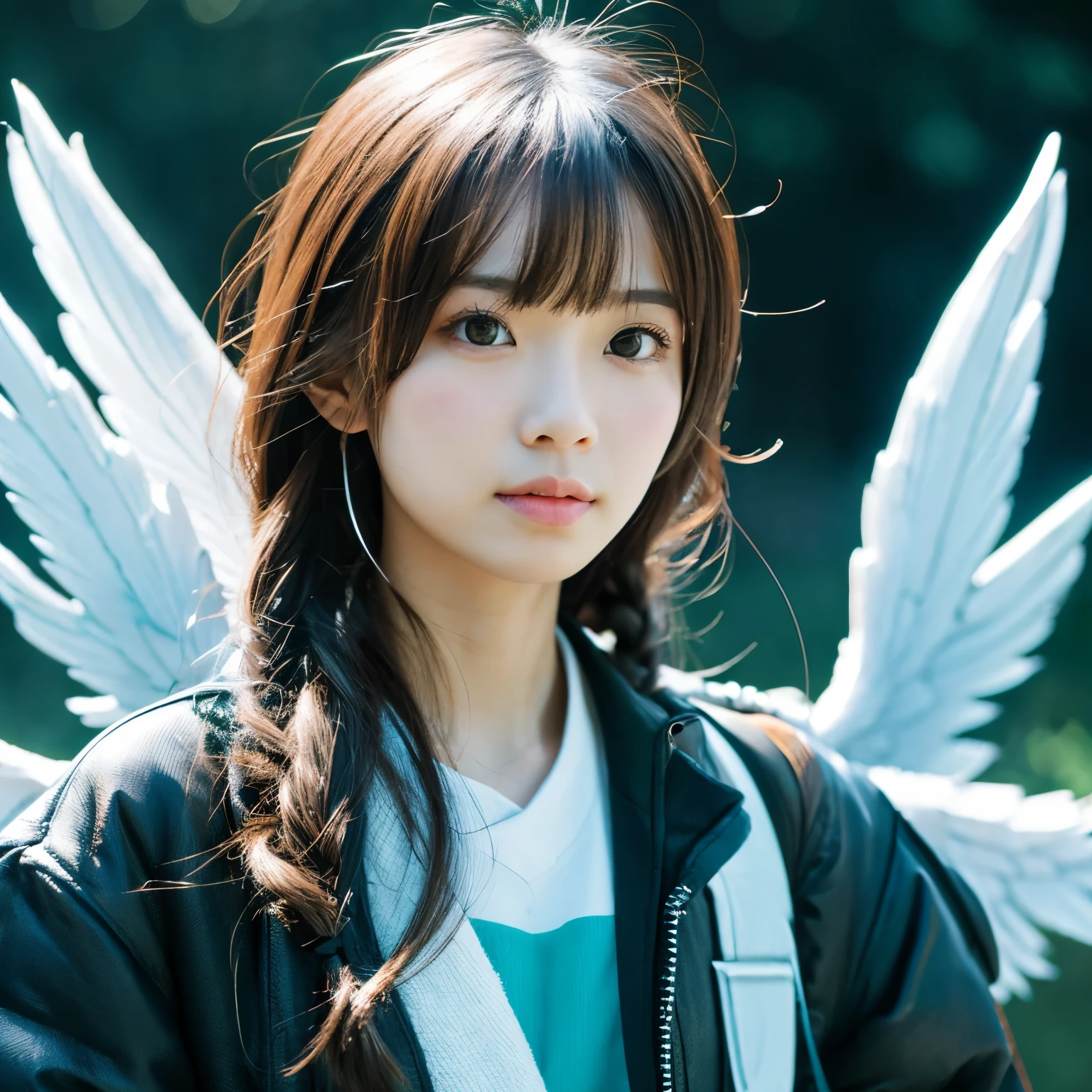 Miyazaki portrait photography_ah, outdoors,cyber punk,Angel,