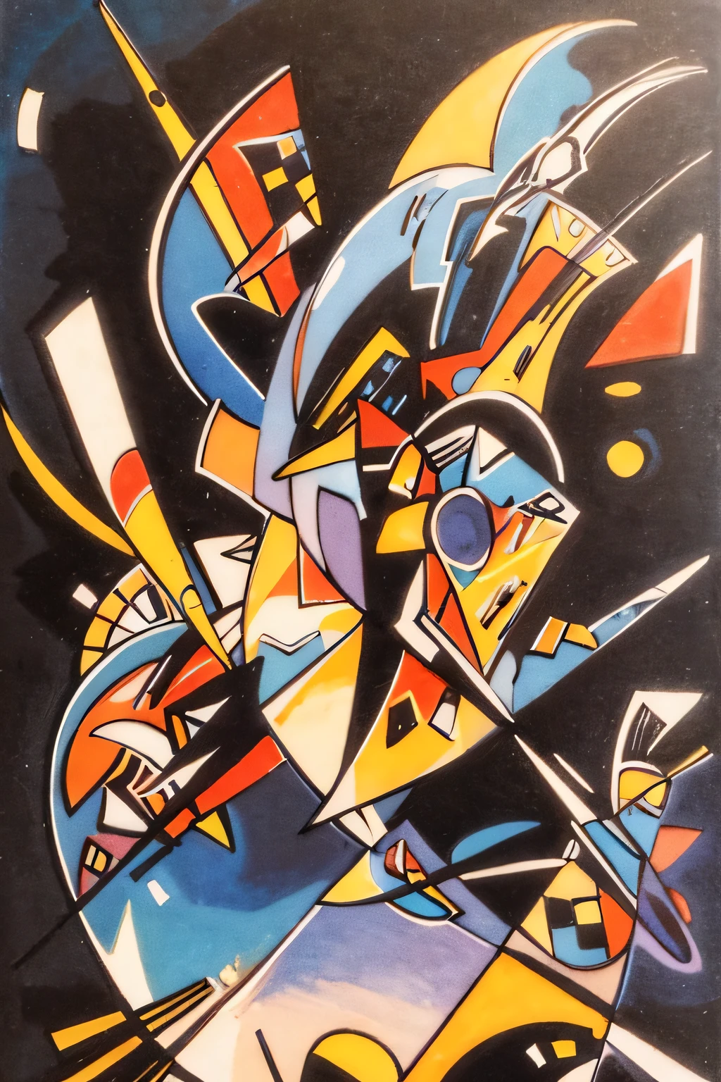 a picture hanging in the room, Written by Kandinsky, reddit, orphism, 🔥 😎 🕹️ 👀 :2, The twisted turn of the abstraction of fate, Trending on Wikiart, surreal sonic the hedgehog