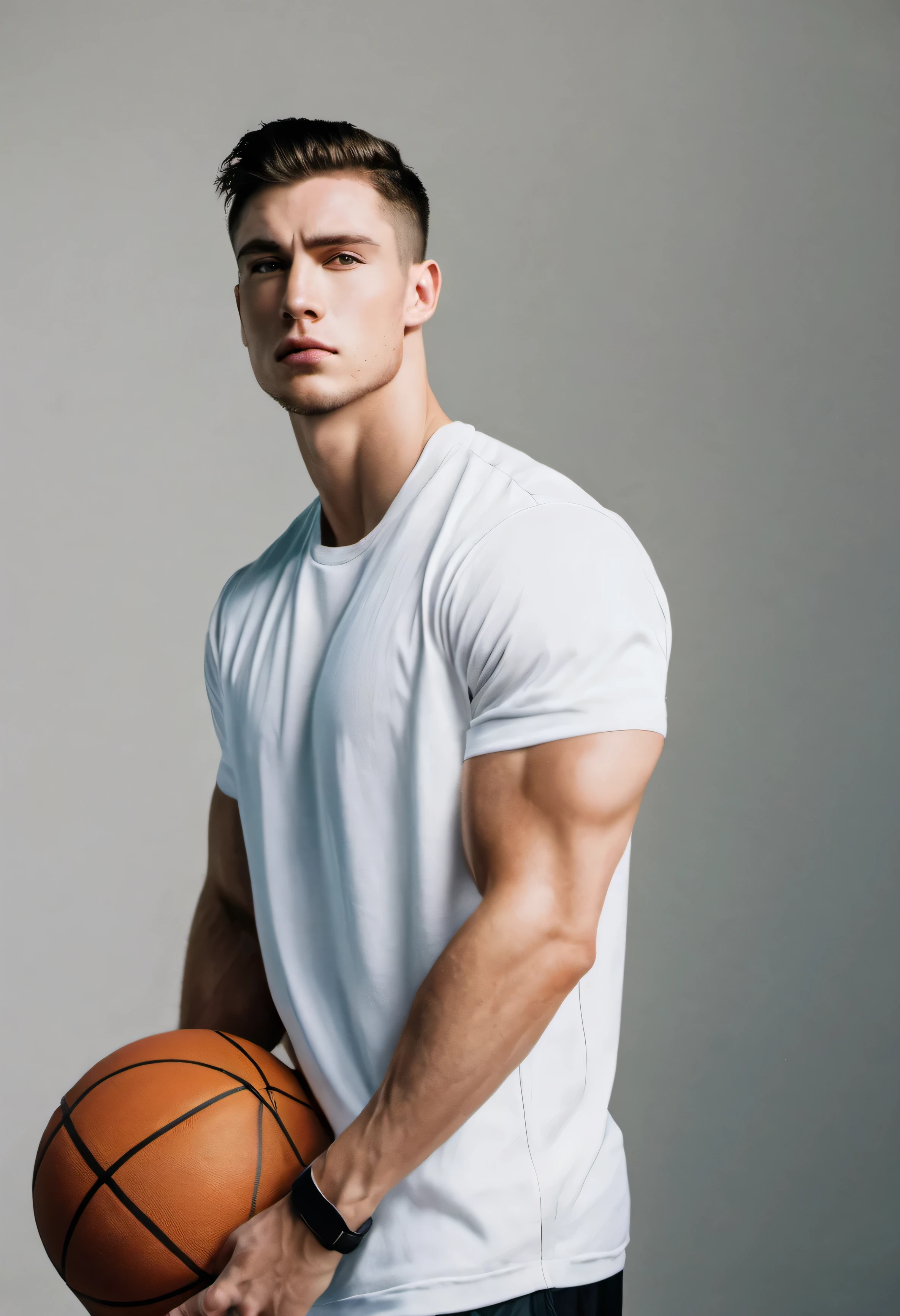 homem branco, muscular, bad boy too, jovem, parece ruim, Jogador de basquete