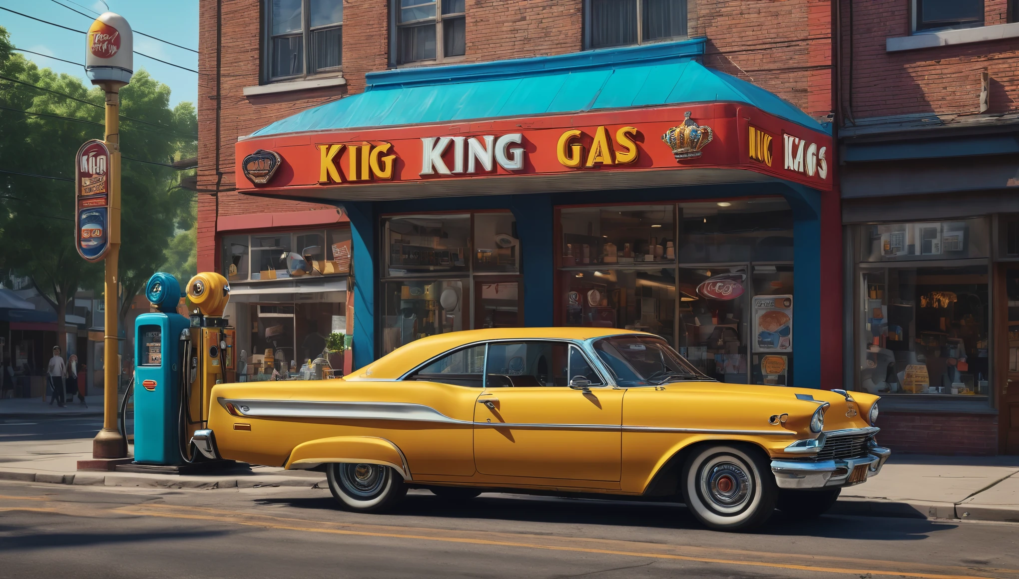 create an image demonstrating the style of ((King Gas)) style, hyper realism, 8k high definition, vibrant colors, sharp focus, insanely detailed