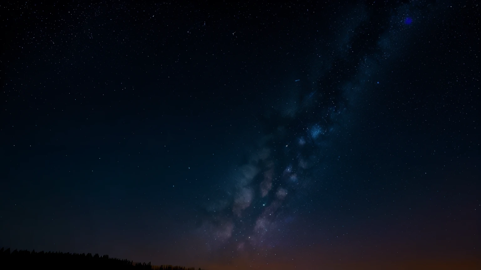 Glittering starlit skies at night