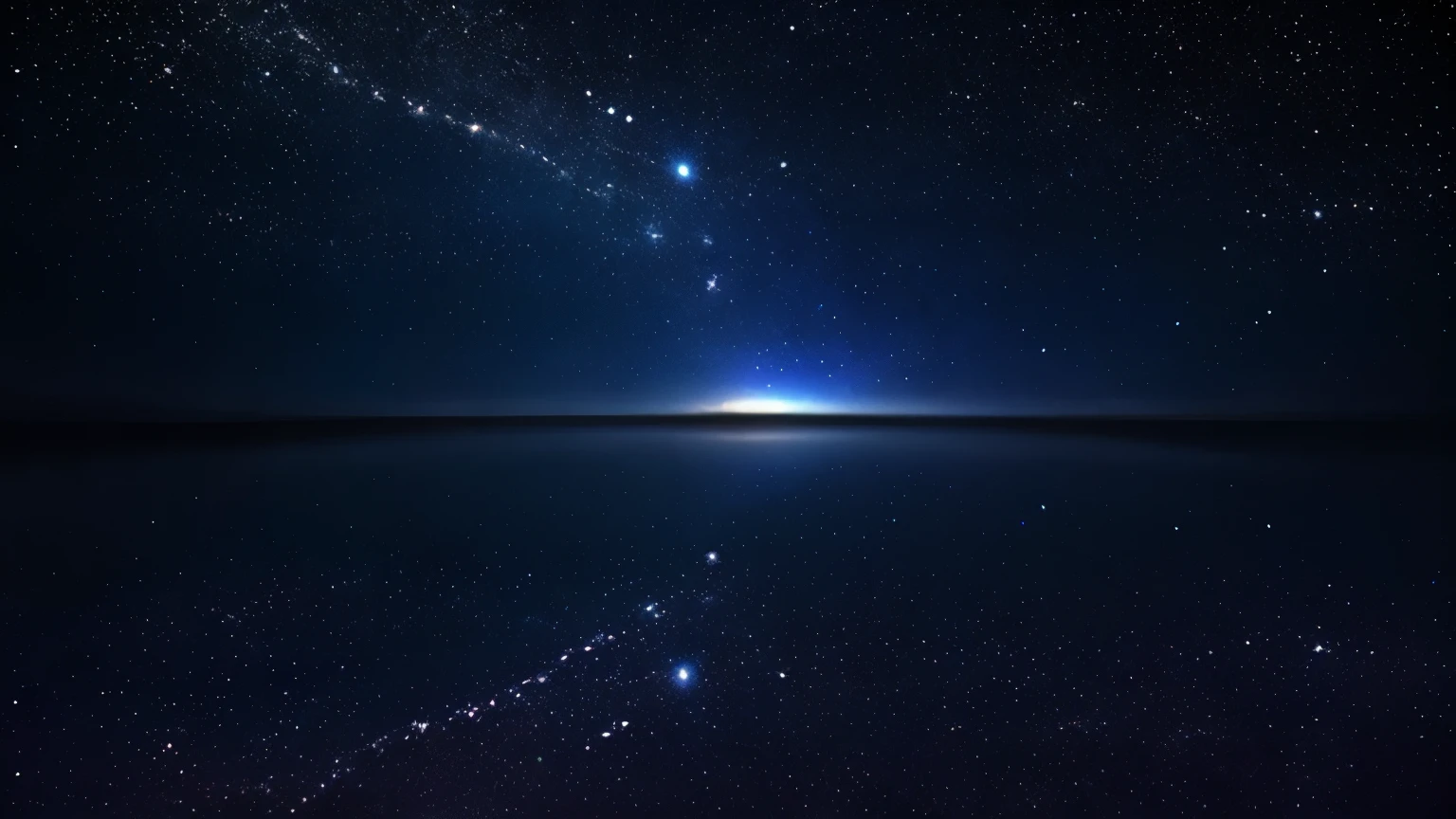 In a shimmering display of twinkling wonder, the glittering starlit skies at night unfold with breathtaking beauty. A vast expanse of darkness serves as a majestic canvas for an array of shimmering celestial bodies, each dotting the heavens with their radiant glow. This striking image could be a painting captured with impeccable detail, showcasing the brilliance of the cosmos against the backdrop of the velvety night. The stars twinkle like precious gems scattered across a deep velvet cloth, creating a scene of captivating enchantment that truly mesmerizes the viewer.
