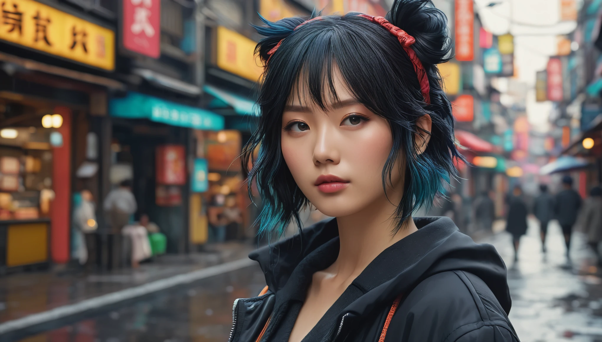 create an image demonstrating the style of ((Kuromicore)) style, hyper realism, 8k high definition, vibrant colors, sharp focus, insanely detailed