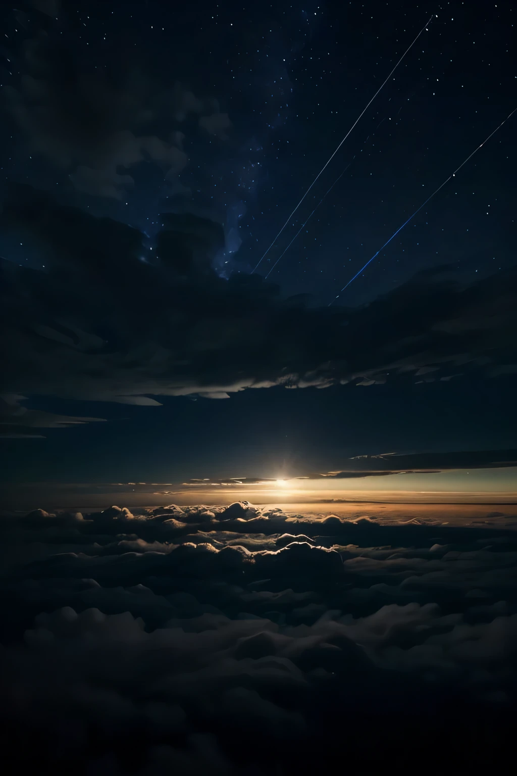 a video about the sky and clouds at midnight