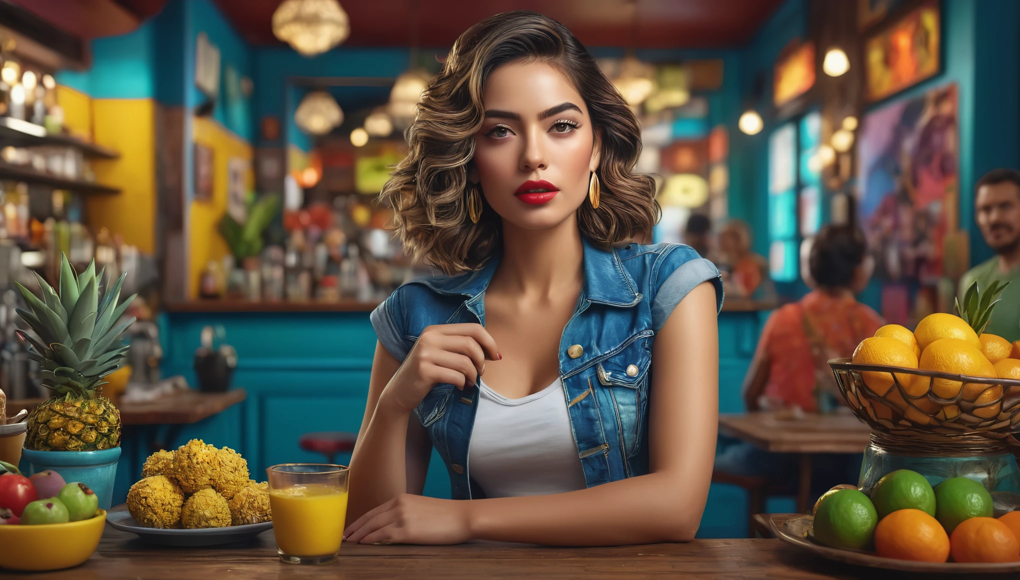 create an image demonstrating the style of ((Las Movidas)) style, hyper realism, 8k high definition, vibrant colors, sharp focus, insanely detailed