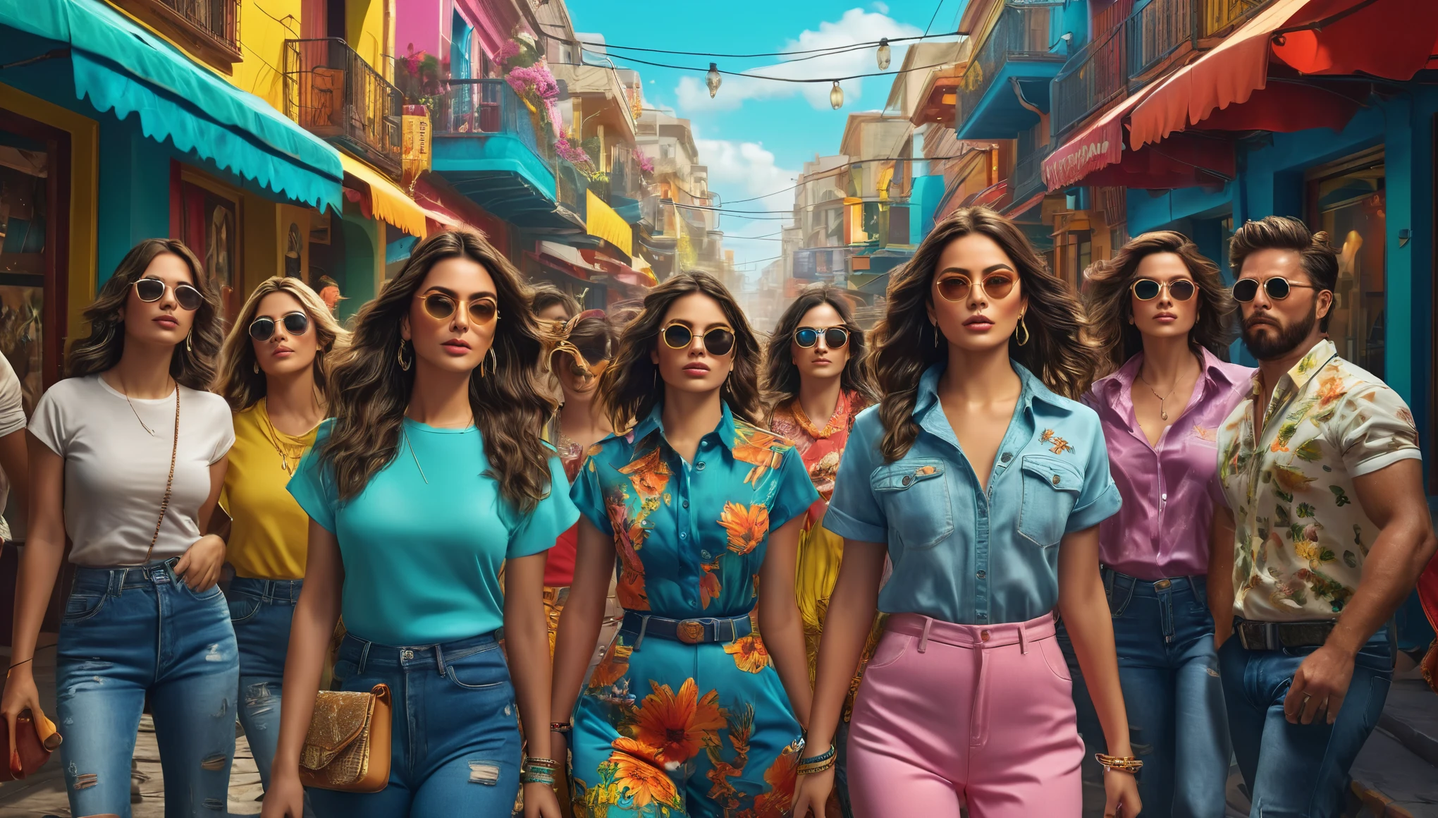 create an image demonstrating the style of ((Las Movidas)) style, hyper realism, 8k high definition, vibrant colors, sharp focus, insanely detailed