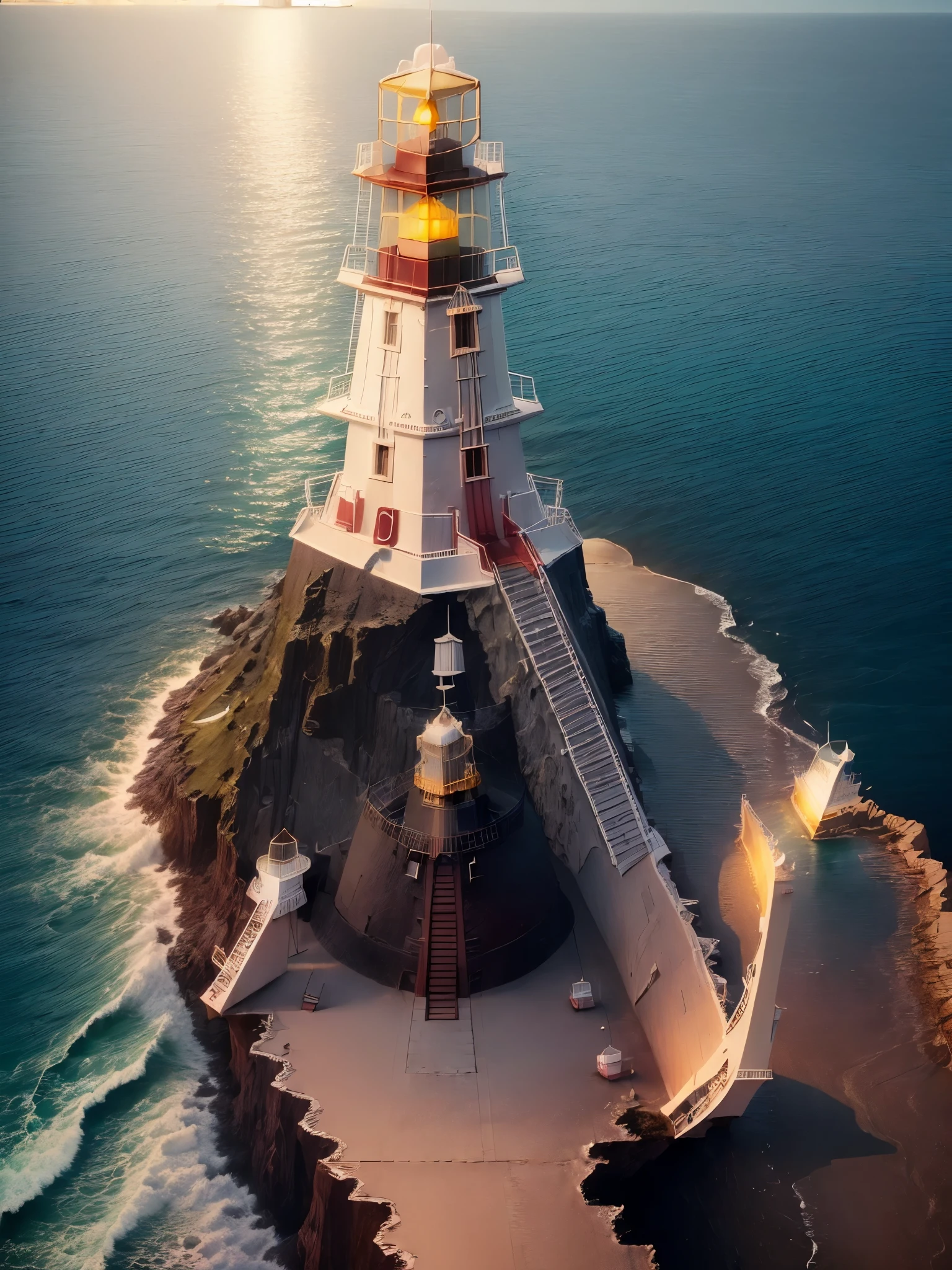 ((( lighthouse on cliff:1.6 ))), ((night:1.5)), long shot:1.4,(((Best quality))), (((table))), (((ultra detailed CG ))), darkness, dim light, low light,( moonlight:1.5),(( bioluminescent lighting:1.5, surreal)), Ultra high definition, 8k, Unreal Engine 5, ultra sharp focus, Masterpiece intricate art, sinister, golden ratio, highly detailed, vibrant, production film character rendering, ultra high quality model, 32k