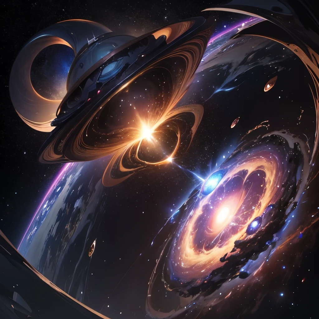 ((highest quality、masterpiece、Beautiful finish、normal body、A body without defects、5This finger))、Milky Way、big bang、Black Hole、Cesar、creation and destruction、creation myth、Tian Yuan breakthrough、plural world、Beyond time、forth dimension、paranormal phenomena、catastrophe、supernova、macrocosm、galaxy at the end、infinite light