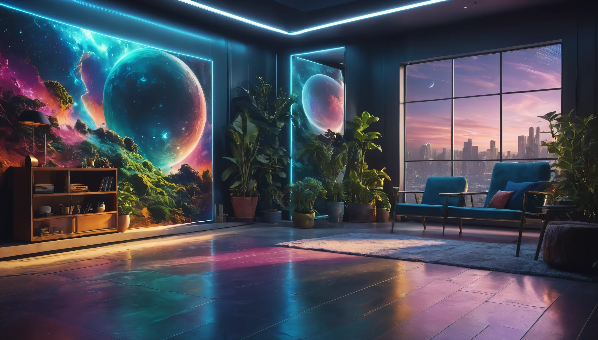 create an image demonstrating the style of ((Liminal Space)) style, hyper realism, 8k high definition, vibrant colors, sharp focus, insanely detailed