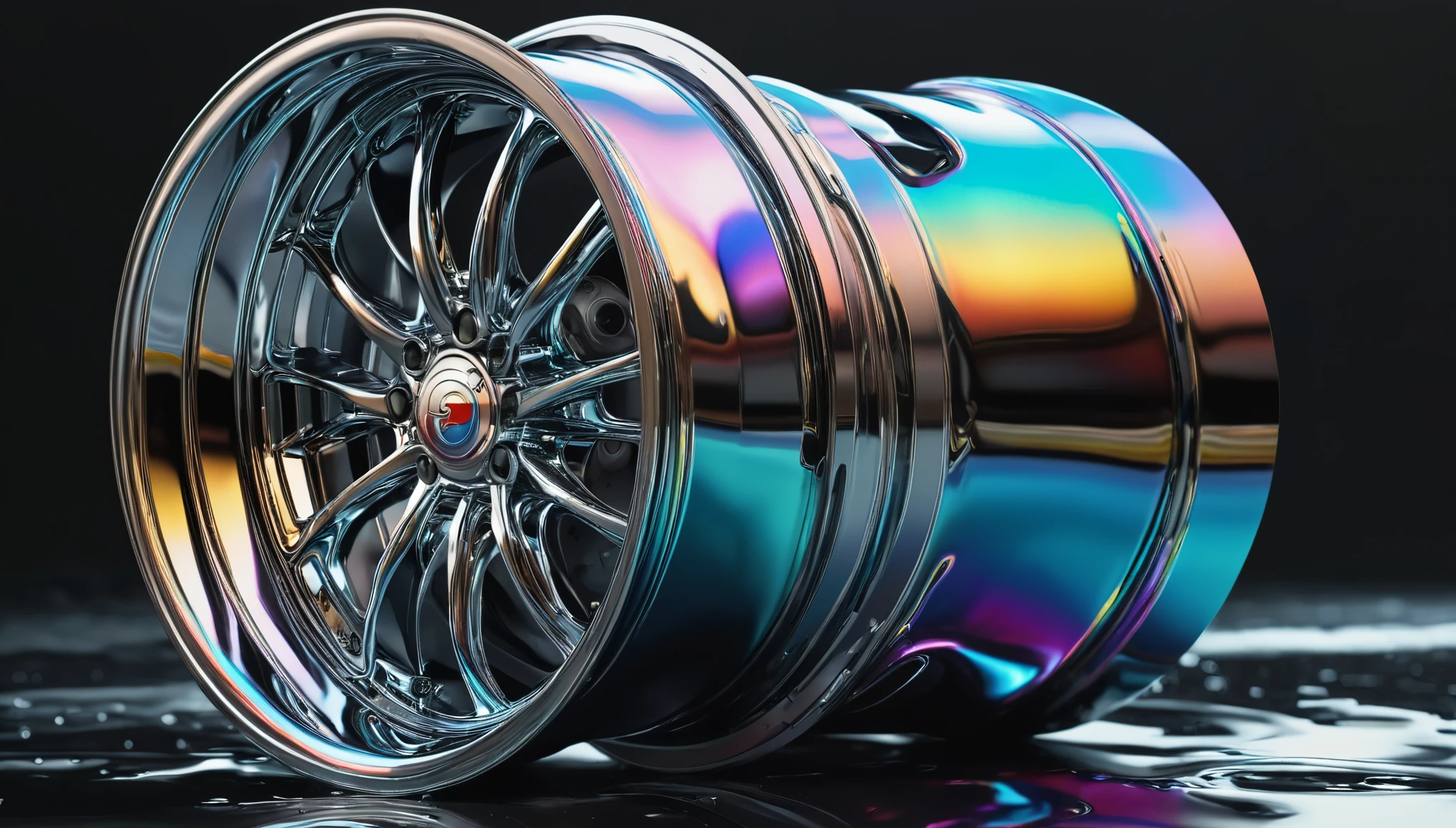 create an image demonstrating the style of ((Liquid Chrome)) style, hyper realism, 8k high definition, vibrant colors, sharp focus, insanely detailed