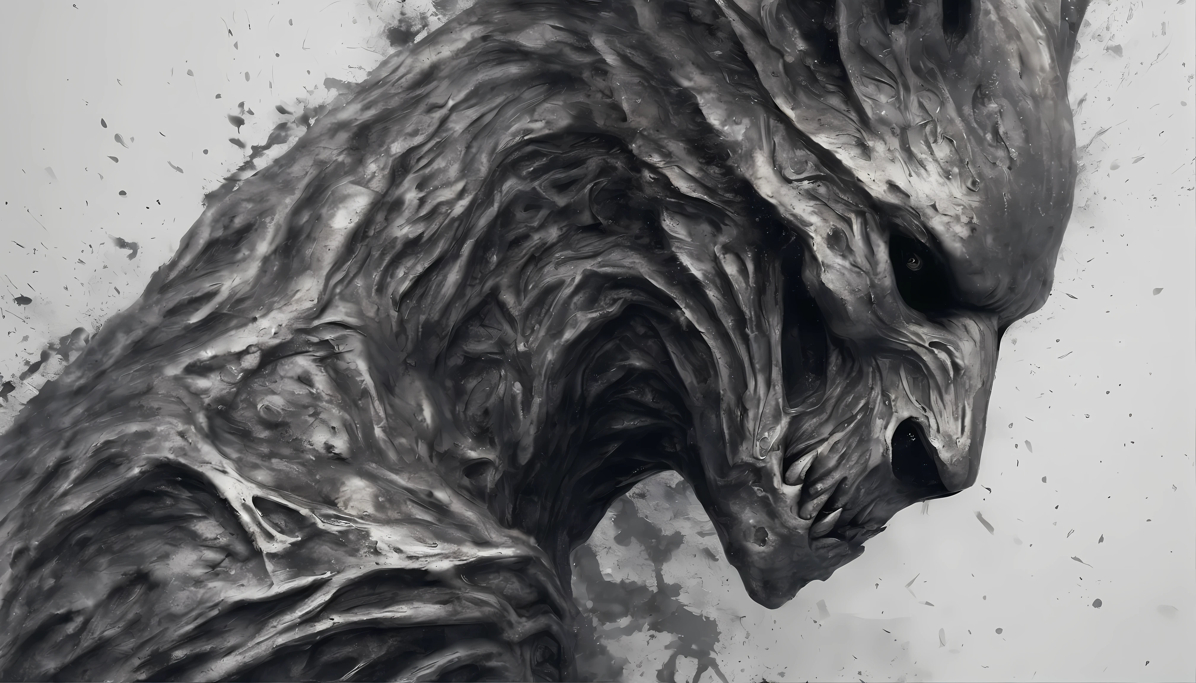 splash art, A wolf head, ((White background)), sharp vision, Epic Instagram, art station, Color paint splatter style, contour, Super detailed complex detailed , Unreal Engine, Dreamy, intricate details, splash screen, complementary colors, fantasy concept art, 8k resolution, transgressive masterpiece, painting, blow, paint dripping, splash art