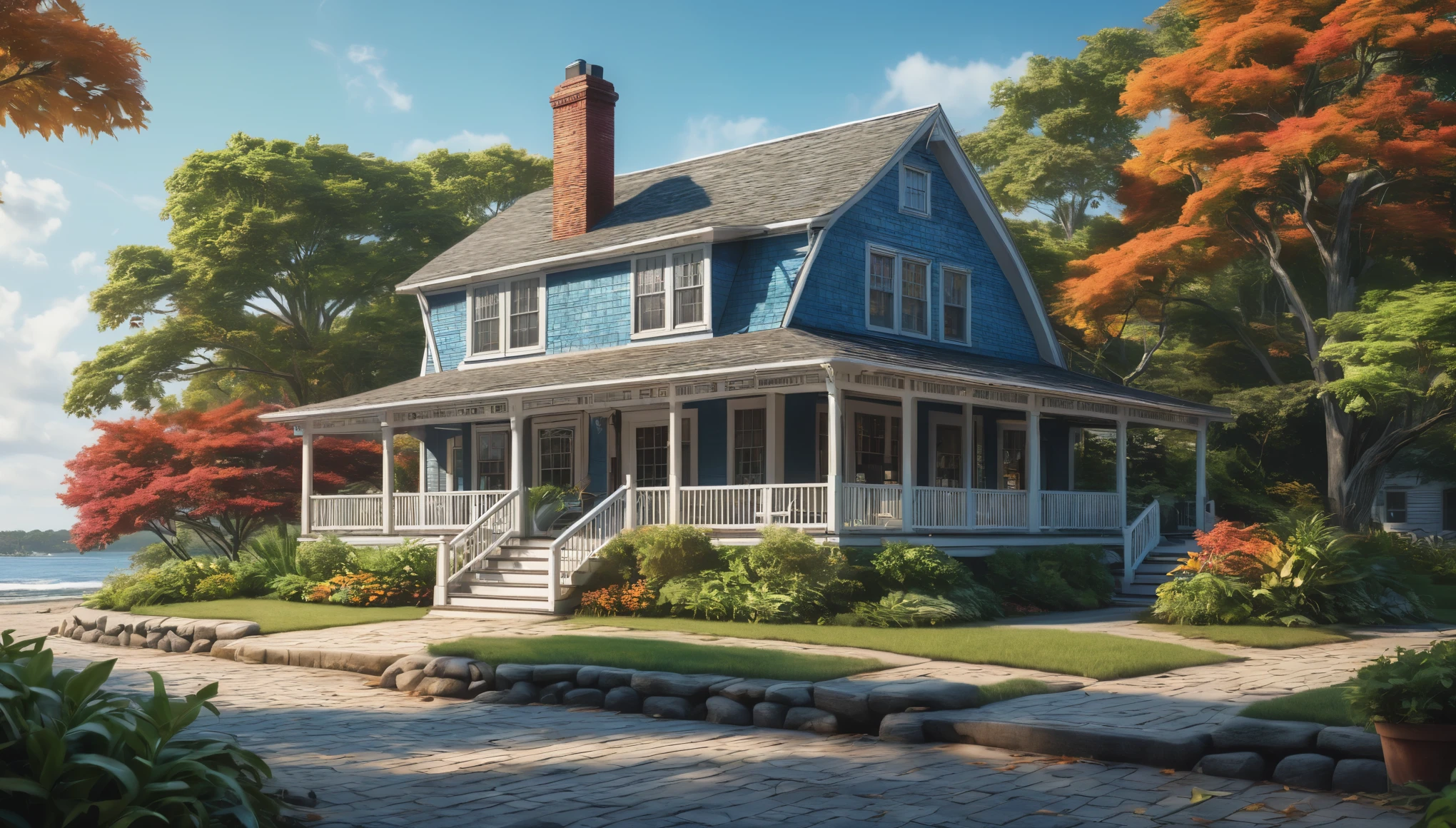 create an image demonstrating the style of ((Long Island)) style, hyper realism, 8k high definition, vibrant colors, sharp focus, insanely detailed
