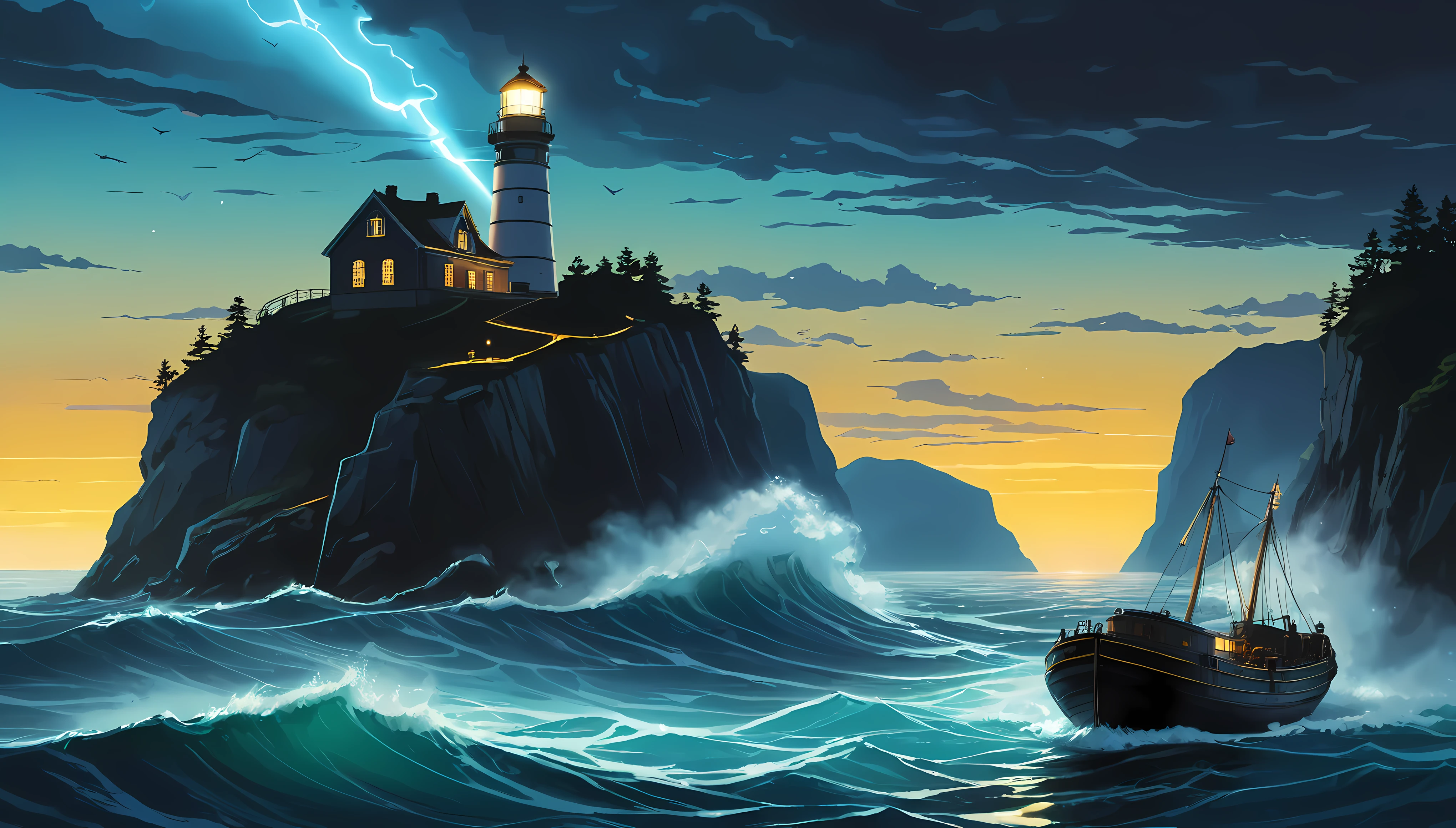 lighthouse, bright light, dark sea, dark night, shimmering waves, swirling mist, distant horizon, solitary structure, guiding beacon, towering height, ocean depths, powerful illumination, steady glow, unwavering beam, sweeping motion, tranquil waters, enchanting sight, maritime safety, constant vigilance, maritime symbol, maritime navigation, majestic presence, remote location, eerie silence, haunting beauty, mysterious aura, hidden dangers, hidden rocks, untamed nature, unforgiving sea, distant shore, lost sailors, lone traveler, hypnotic rhythm, ghostly apparitions, timeless charm, stoic resilience, resolute strength, historical significance, maritime history, enduring legacy, capturing imaginations, inspiring tales, evocative atmosphere, lighthouse keeper, steadfast duty, undying devotion.