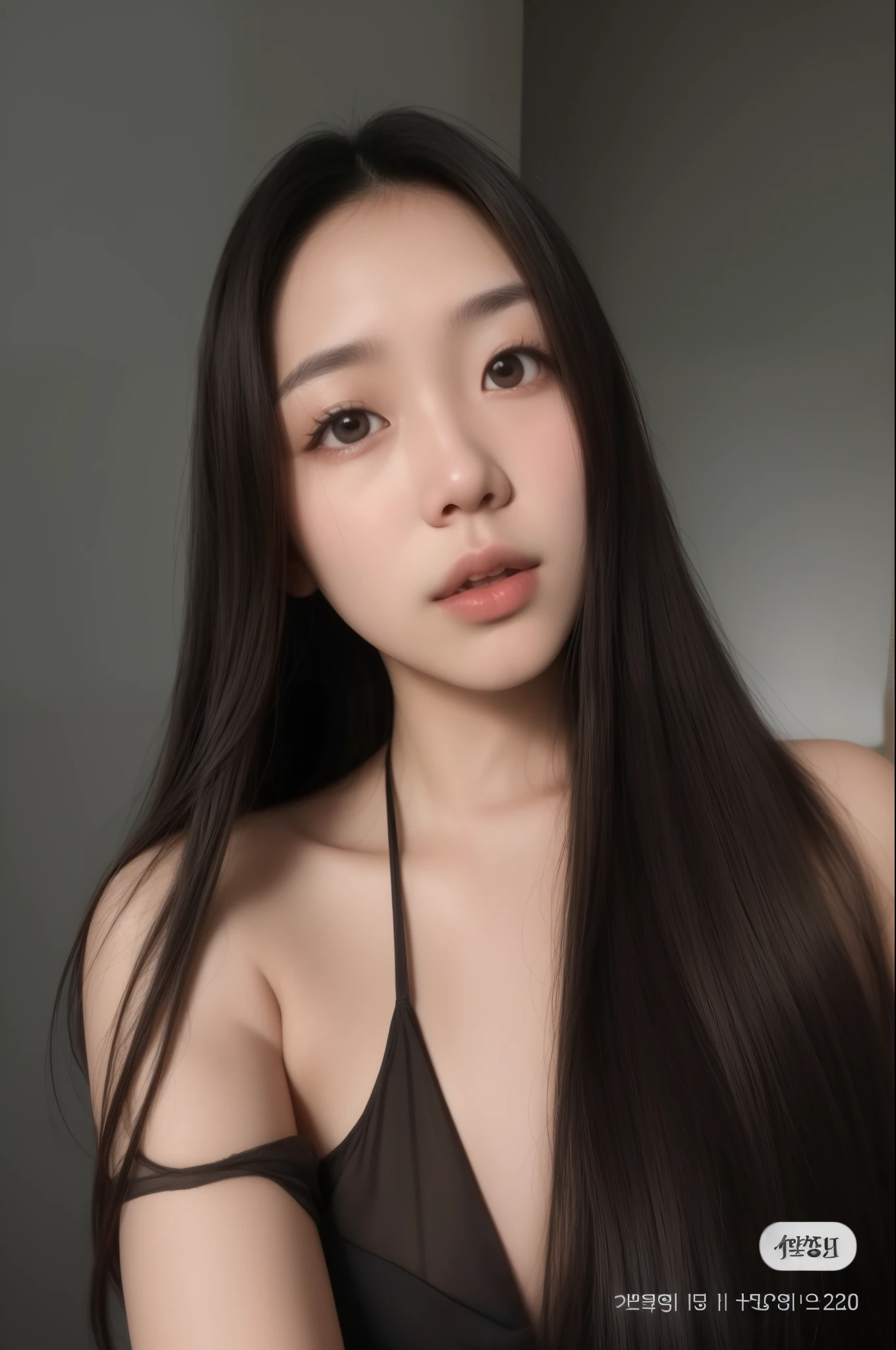 a closeup of a woman with long hair and brown dress, hermosa mujer surcoreana, cruel korean gothic girl, hermosa joven coreana, muchacha coreana, asian features, asian girl with long hair, Beautiful asian girl, con pelo largo y ojos penetrantes, hermosa joven coreana, 19 year old girl, hermoso rostro estetico, con pelo largo y oscuro