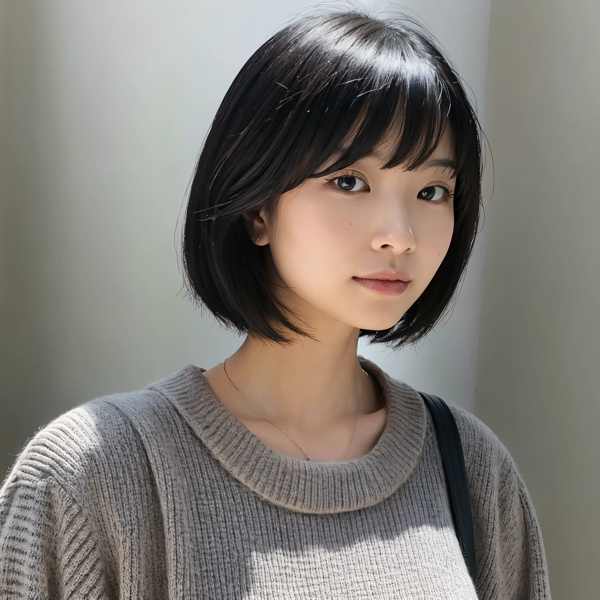 black hair bob perm