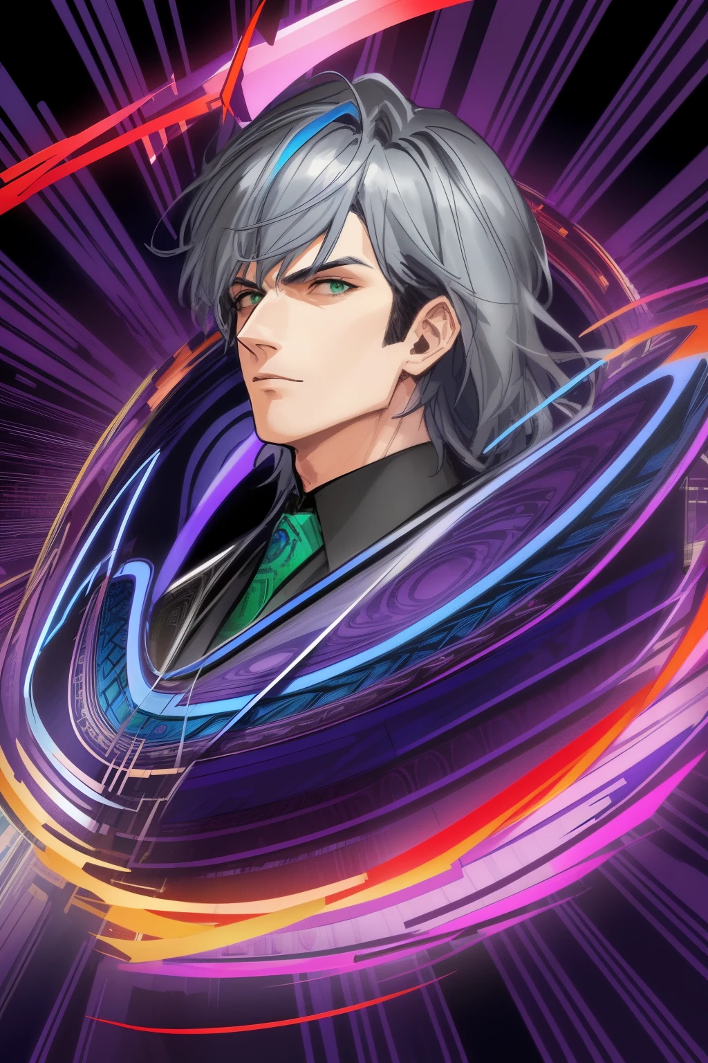 Masterpiece, ultra-detailed, man, solo, the comic image of the man in blue,
((dark purple & dark emerald color palette)), zigzag patterns, bardcore style,
((bold primary colors: dark silver and dark orange)),
((giant money sculptures surround him)),
((emphasis on intricately detailed facial expression)),
high resolution, best quality, world-class detail, intricate shading,
epic rendering of the man's expressive eyes,
strong lines conveying intensity and power,
exuding a charisma that leaps off the page.