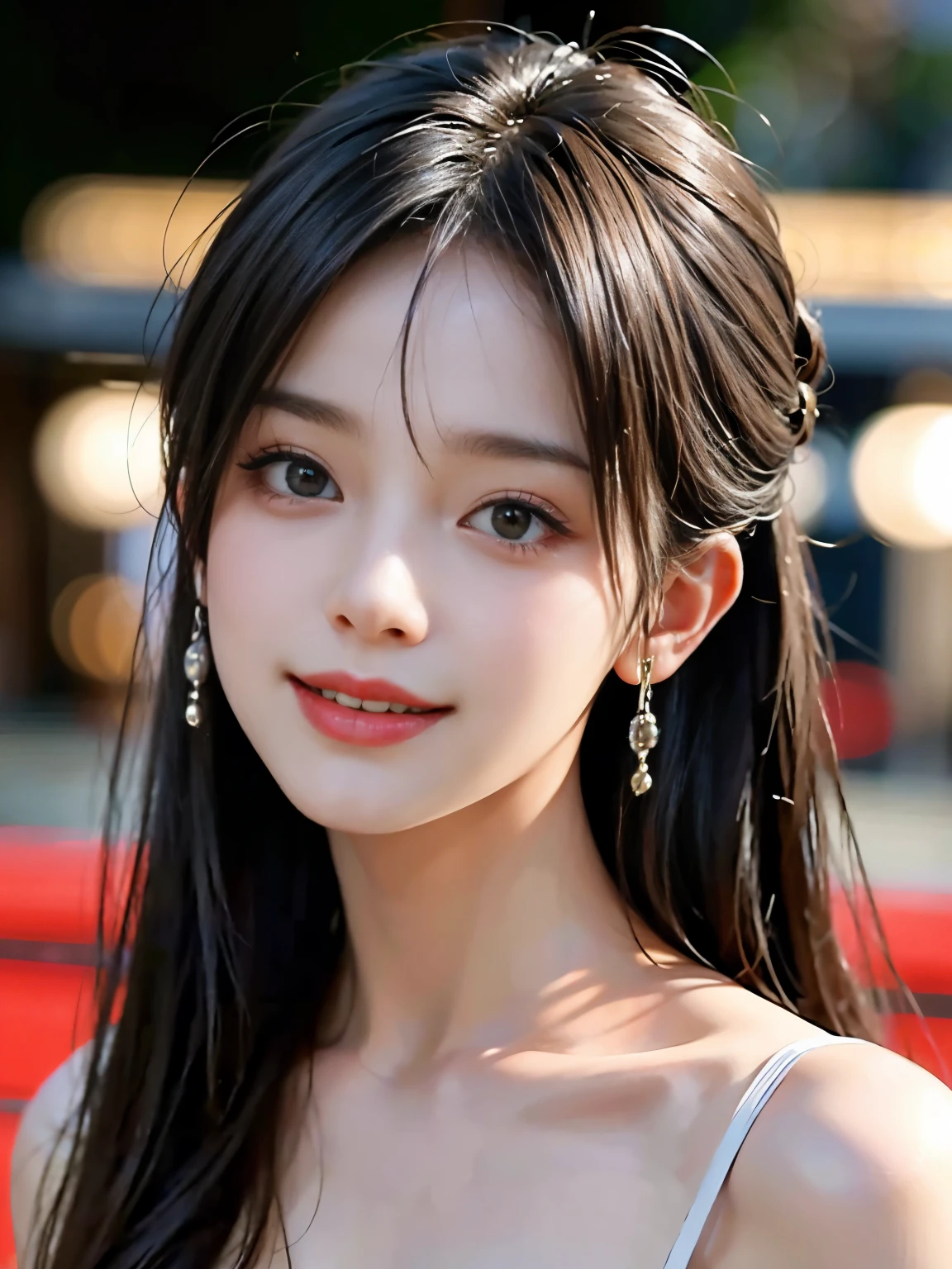 highest quality、masterpiece、超A high resolution、(realistic:1.4)、RAW photo、1 girl 、smile、Sexy、big breasts、cinematic lighting