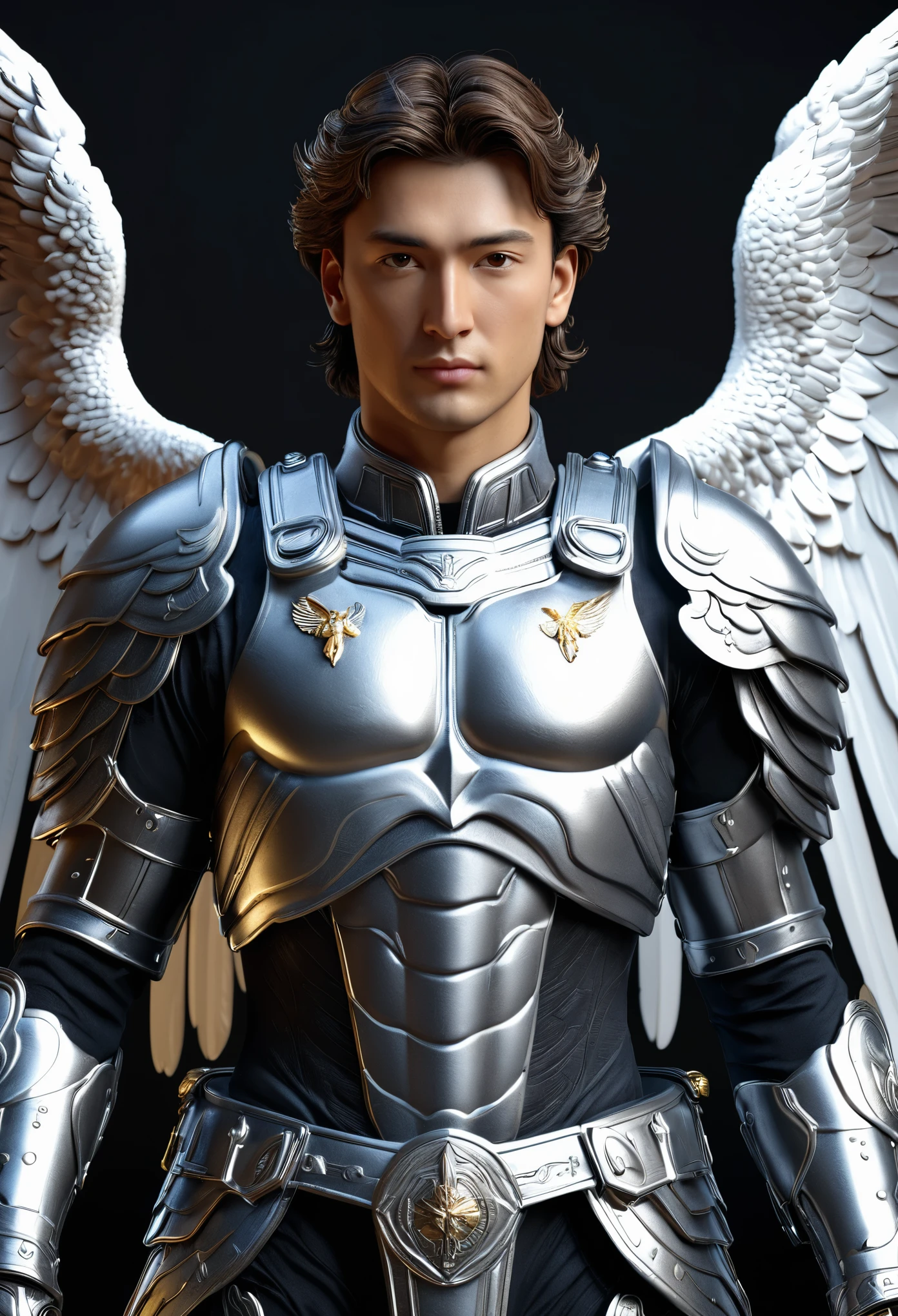 archangel michael、Four Archangel Last Piece,highest quality,super detailed,High resolution,High resolution,4k,Portrait in 4k,8k,8k Portrait,unity 8k wallpaper,Highly detailed CG,realistic,RAW photo,real person,portrait photography,realistic,shiny skin,fine skin,dynamic angle, full body
,dynamic pose, standing
