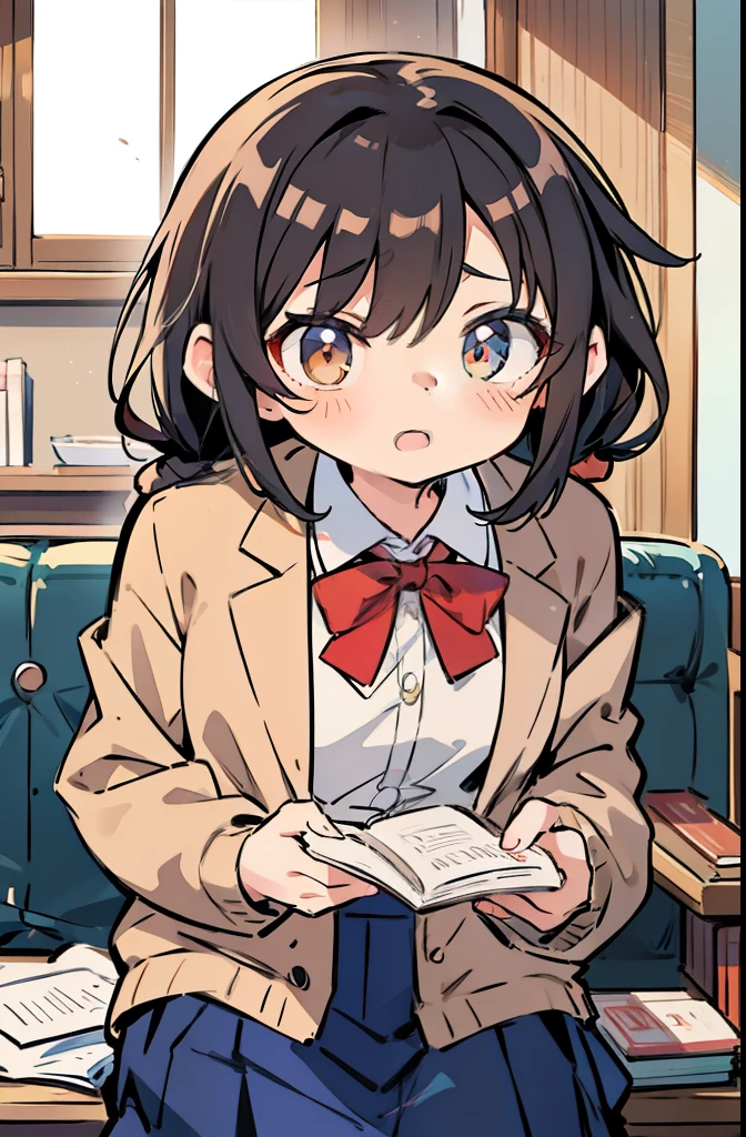 ベンチに座って本を読むanime girl, anime moe art style, cute girl anime visual, Kantai Collection Style, nagatoro, official art, official artwork, surreal , shikamimi, anime style portrait, anime girl, Also, by kamaruga, 若いanime girl, beautiful anime high school girl